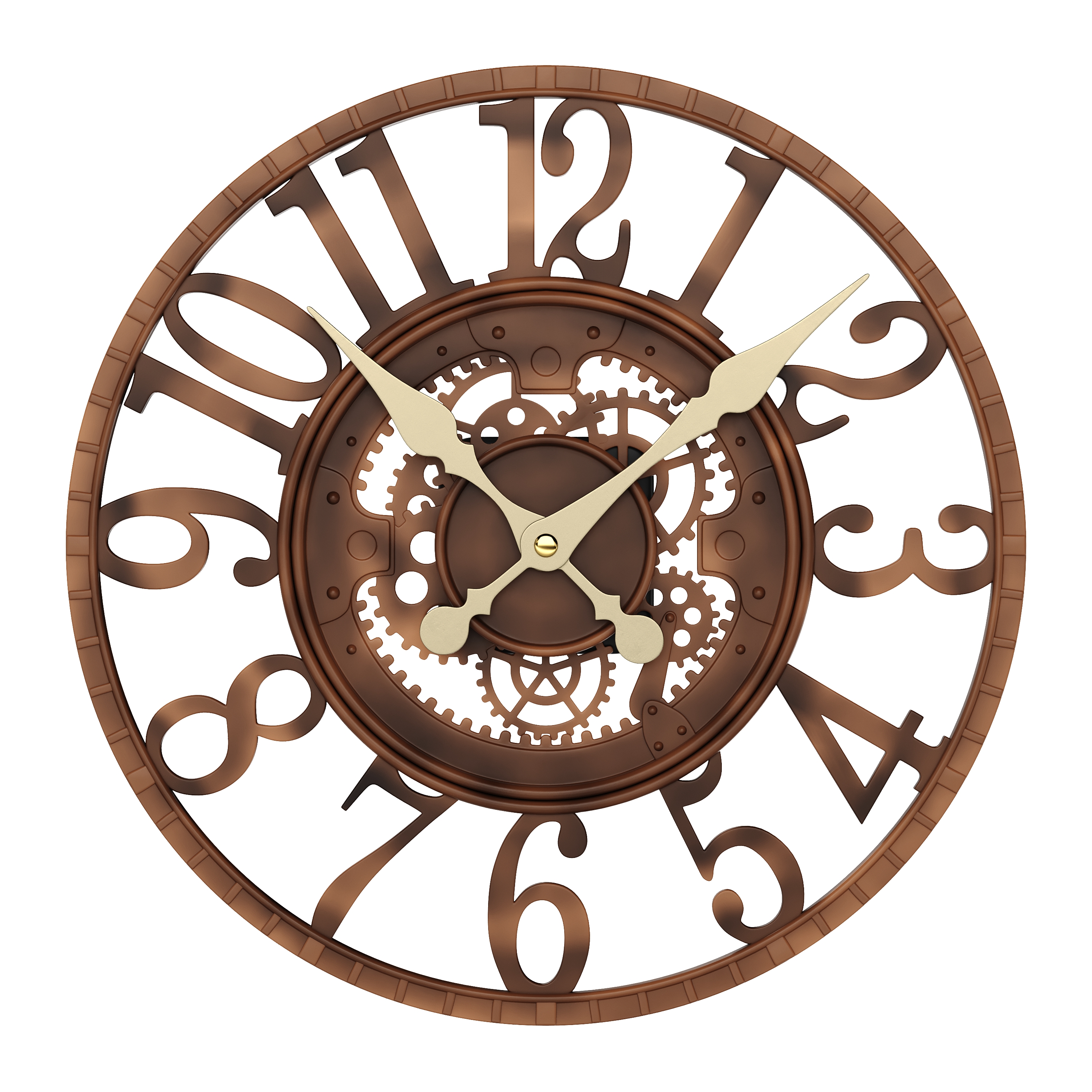 Wanduhr RELIC 30 cm bronze/gold