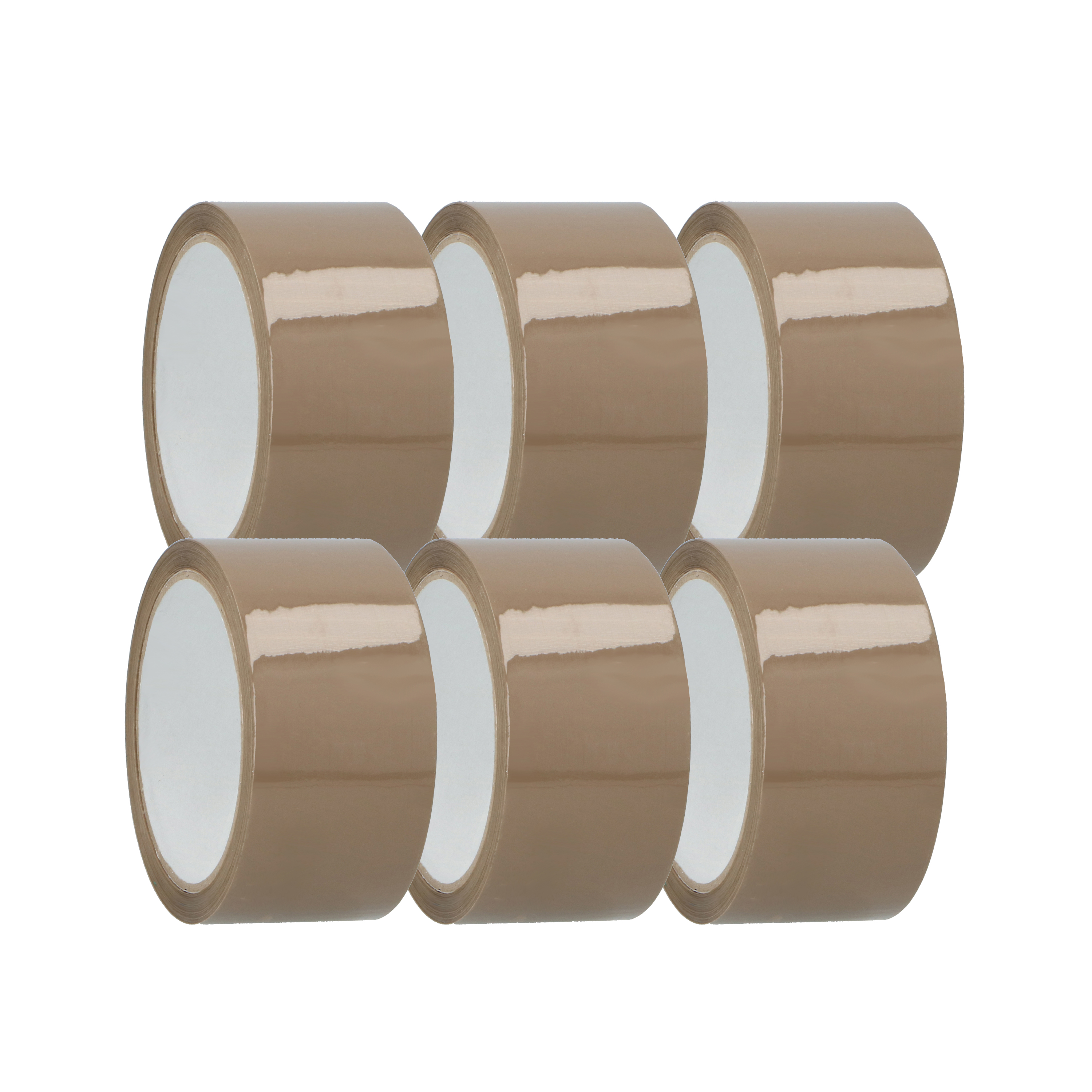 Paketklebeband 6er Set 48 mm x 50 m braun