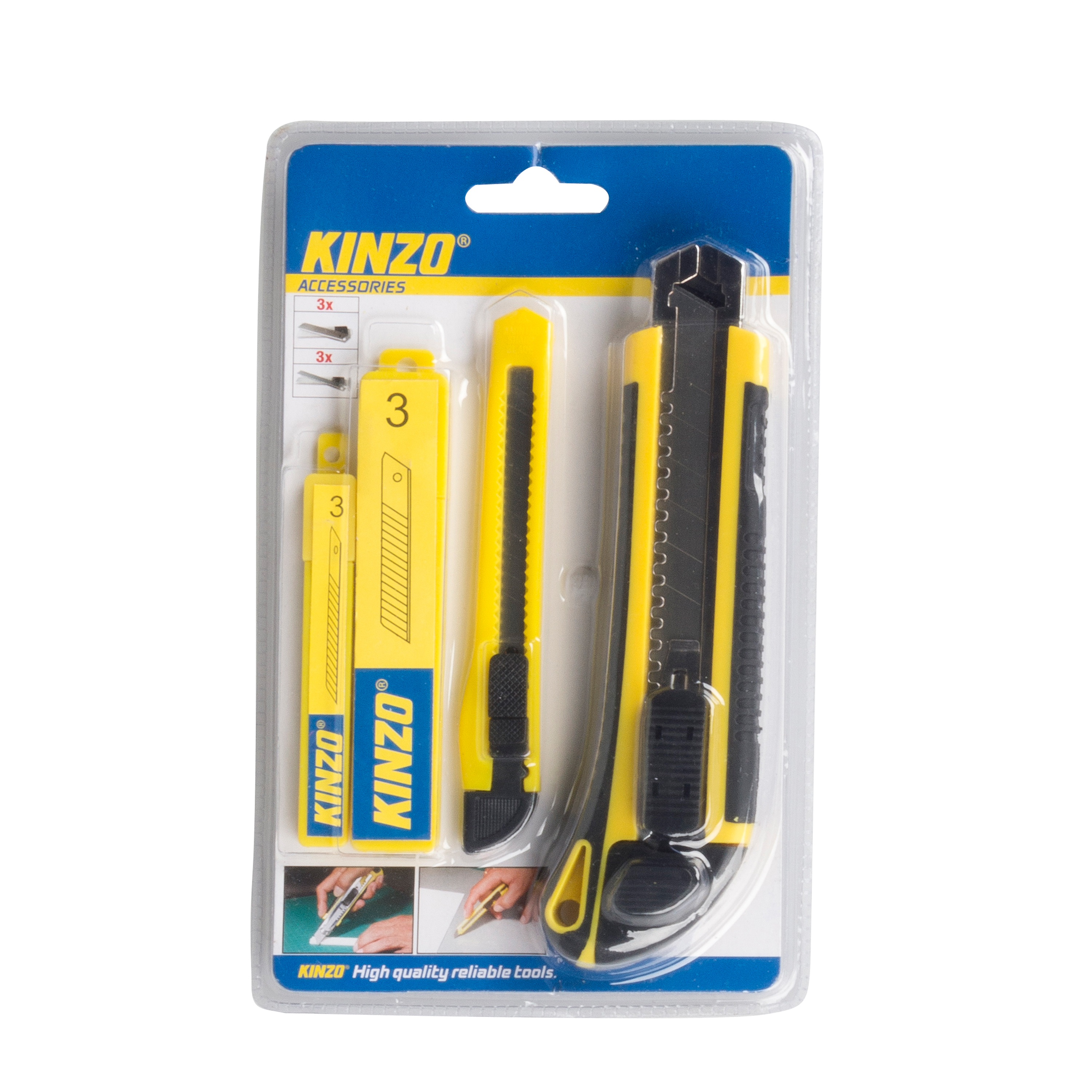 Cuttermesser Set 4-teilig mit Ersatzklingen