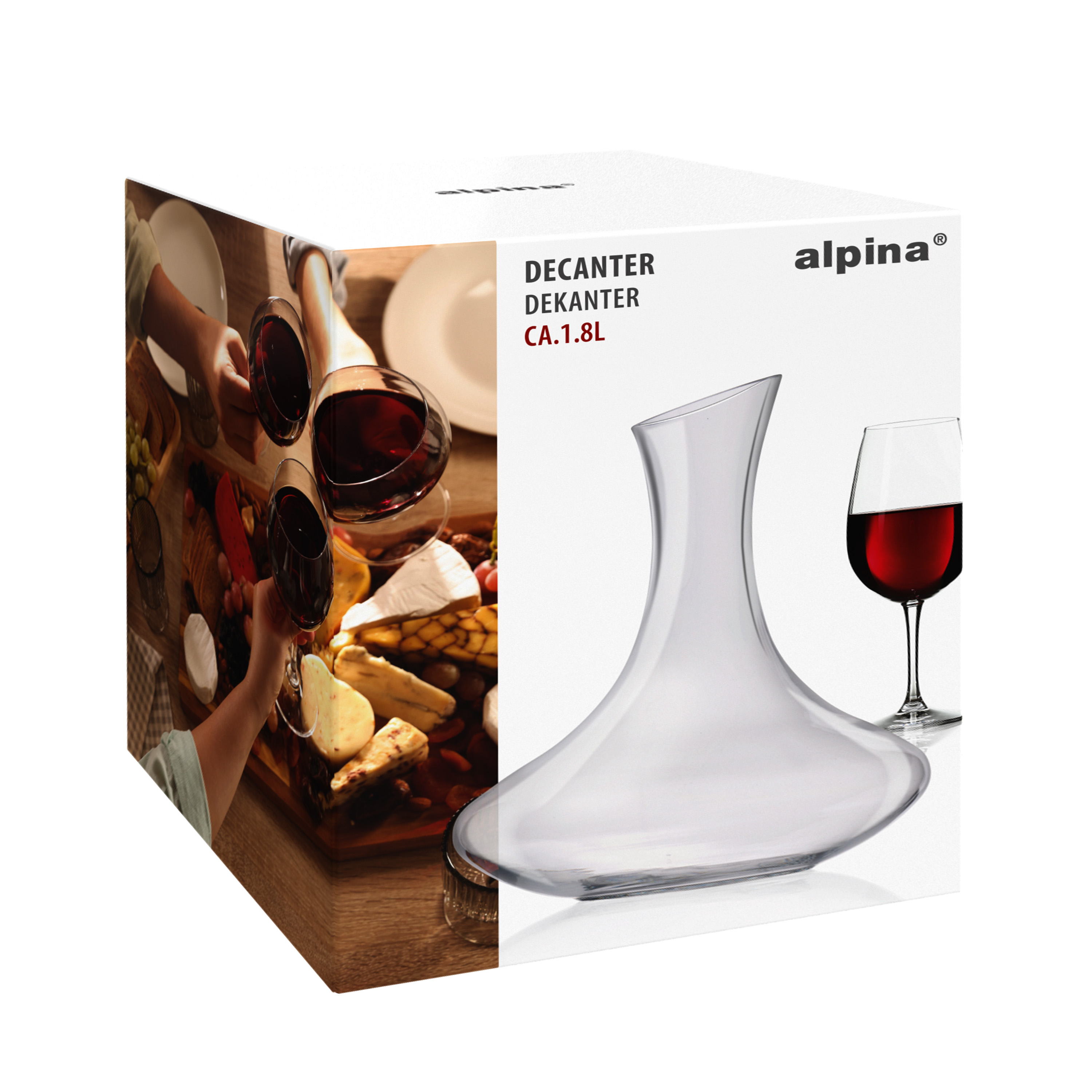 Weinkaraffe Glas 1.8L