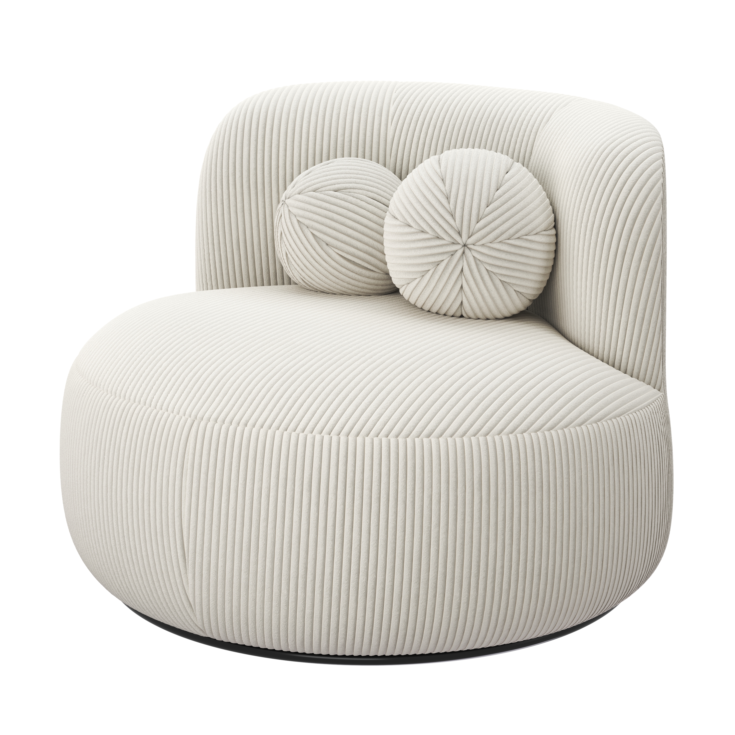 Sessel drehbar Cord POZZA creme