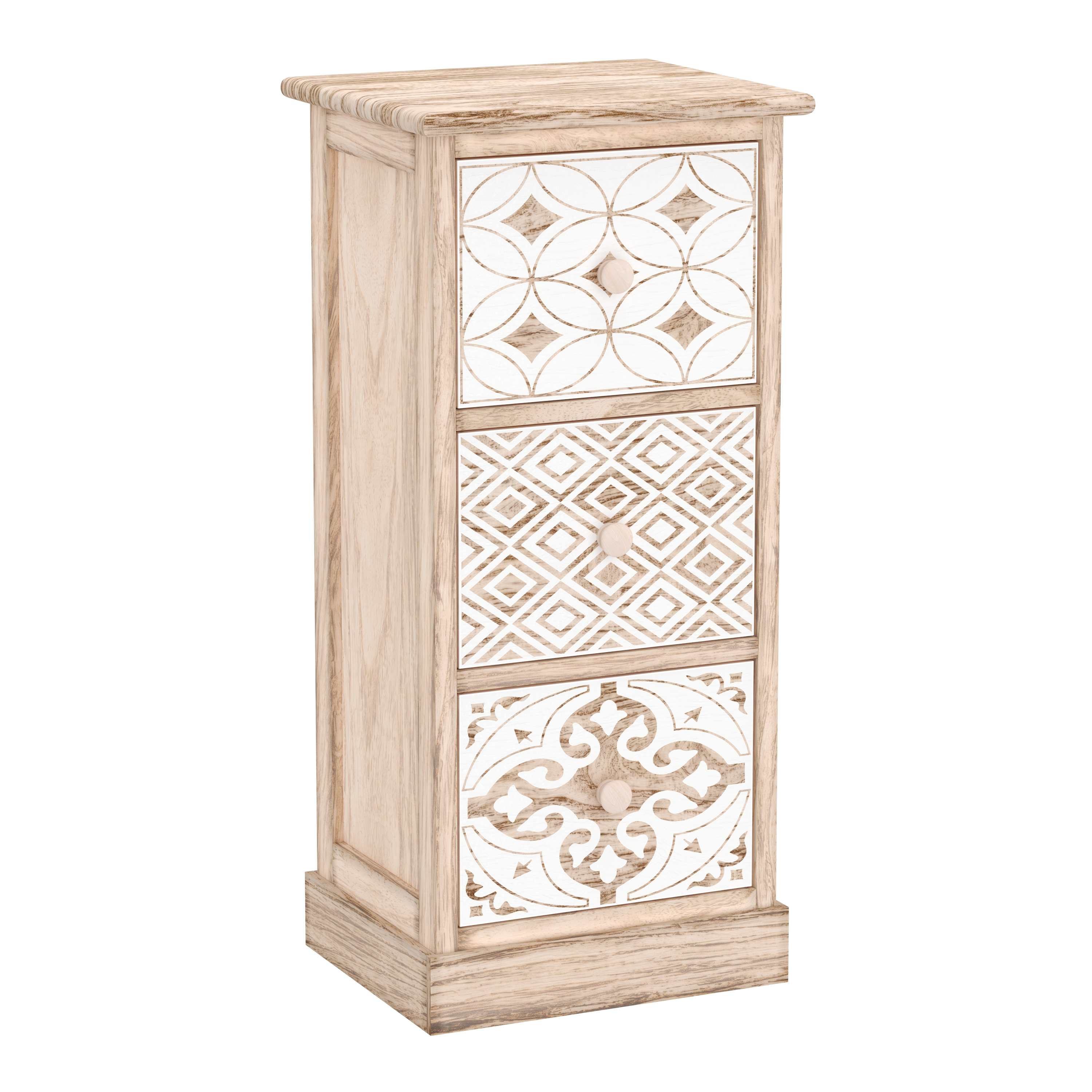 Kommode ASHFORD 3 Schubladen 29 x 25 x 63 cm natur