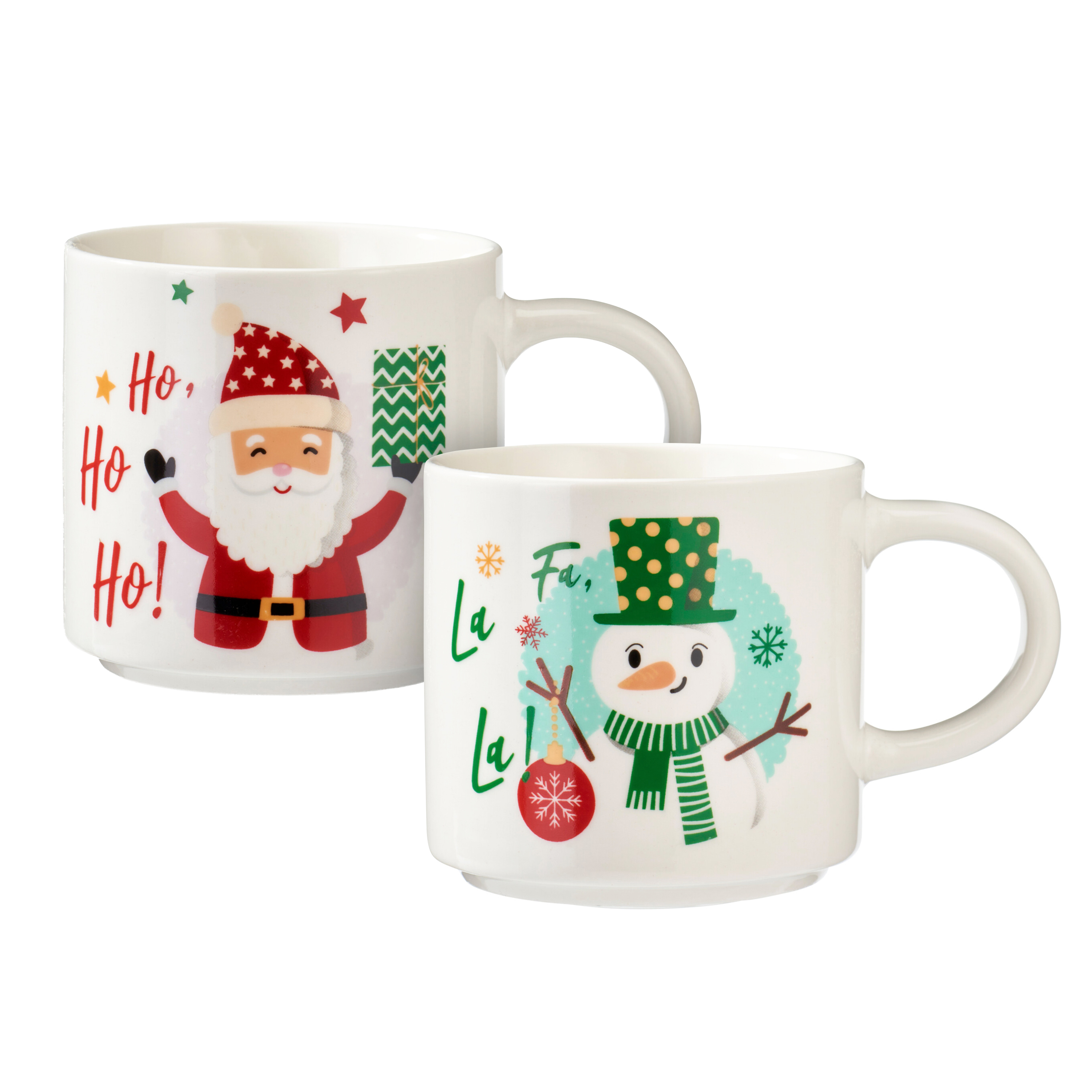Tassen Set Porzellan Weihnachten 350 ml 2-teilig