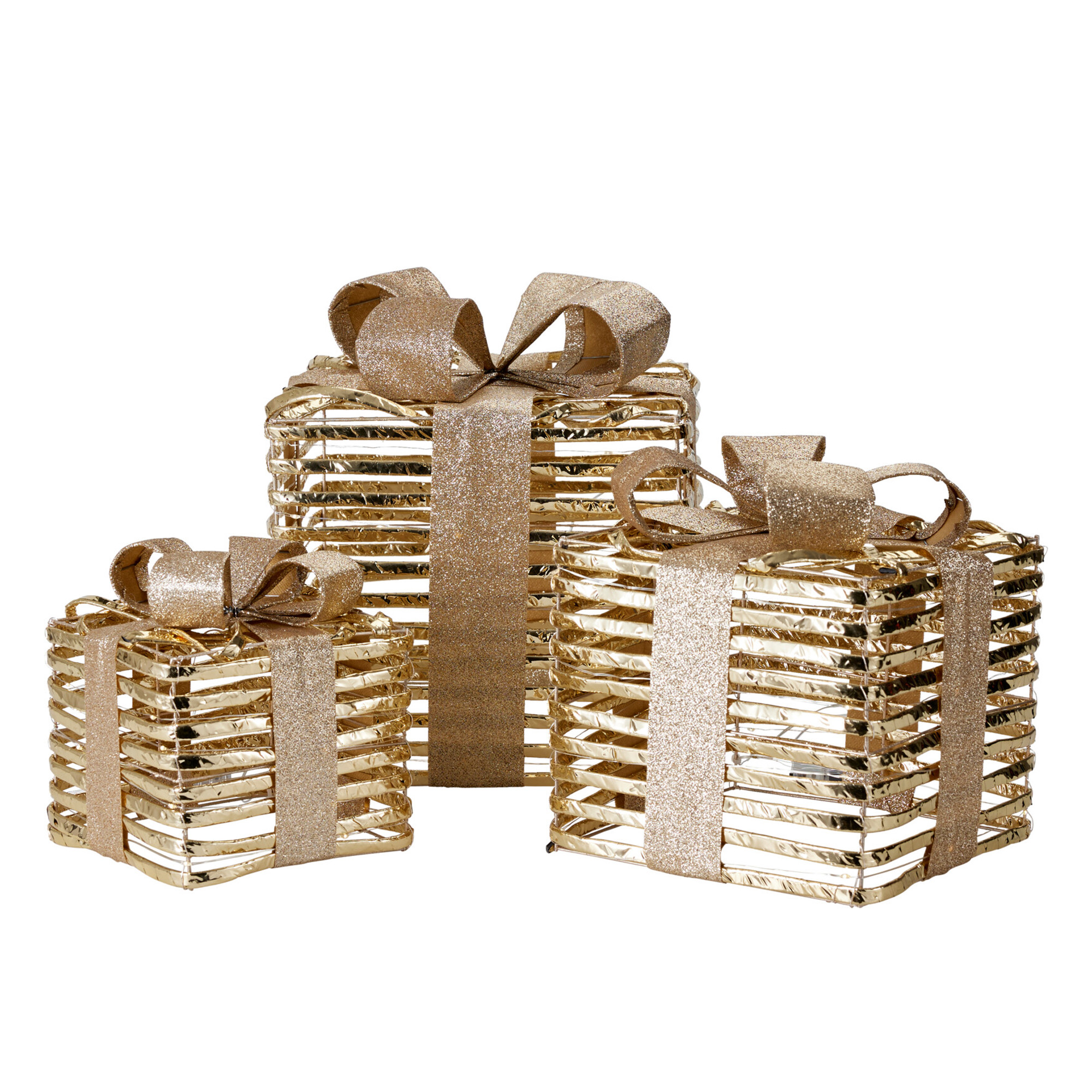 LED Geschenkbox gold