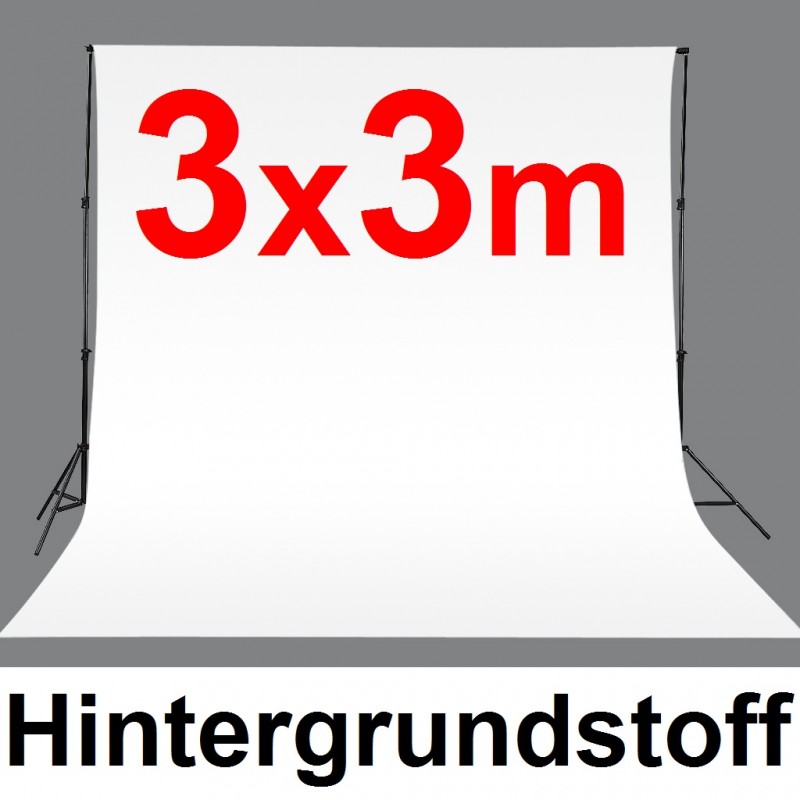 Hintergrundstoff 3 x 3 m weiss