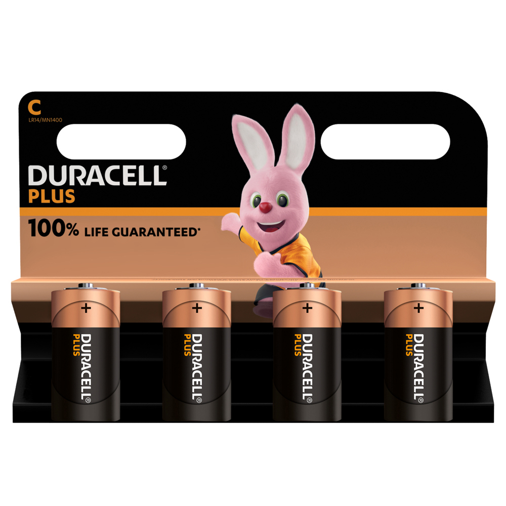 DURACELL Plus Power Batterien MN1400 C / LR14 4 Stk.