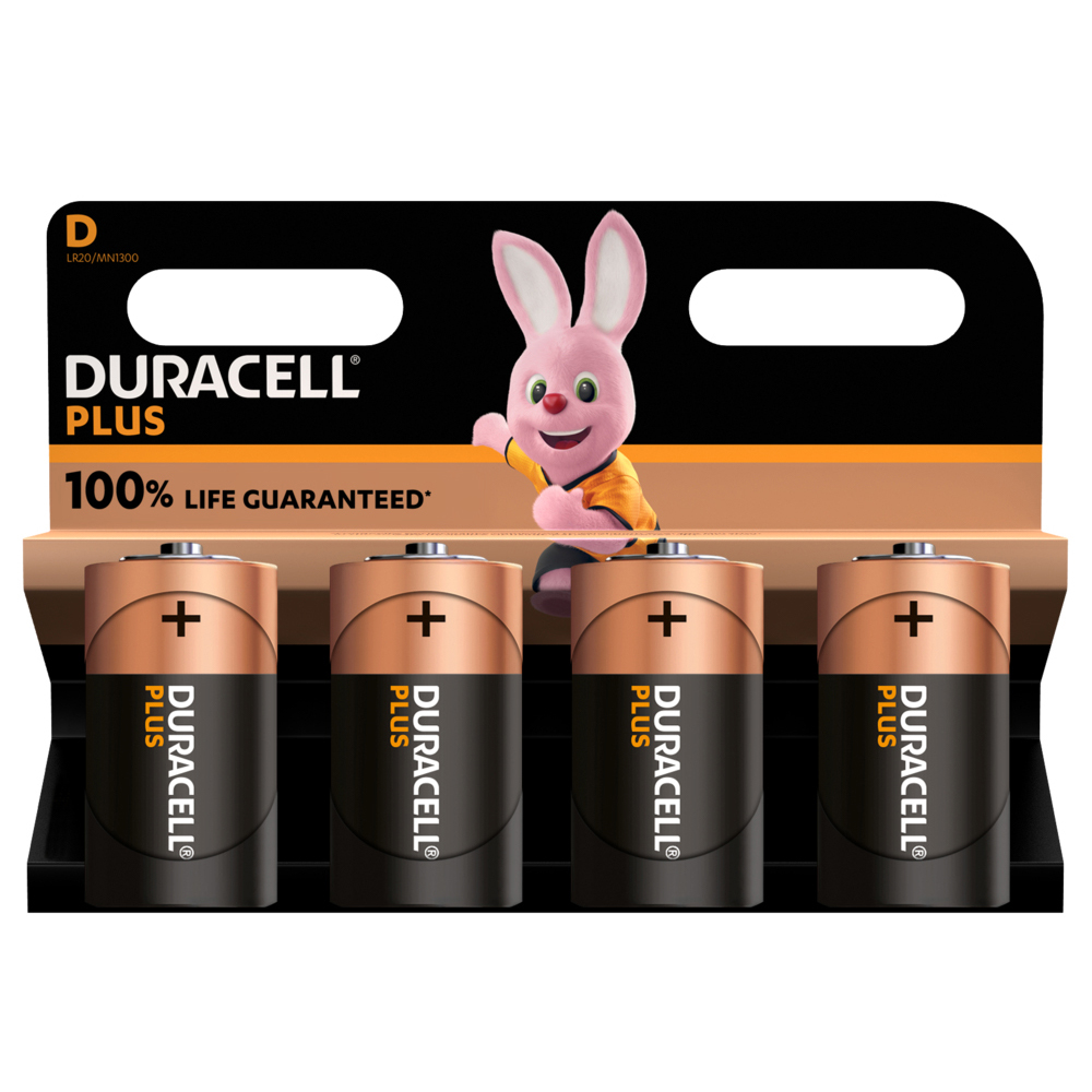 DURACELL Plus Power MN1300 D / LR20 Batterien 4 Stk.