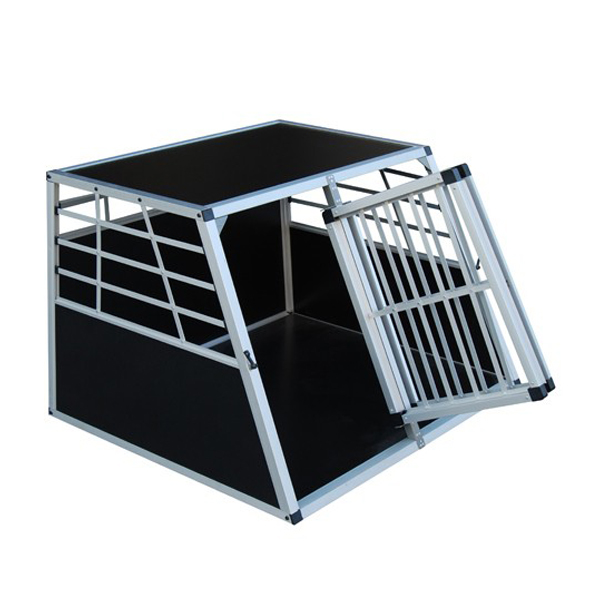 Hundebox Doppelbox Alu M schwarz