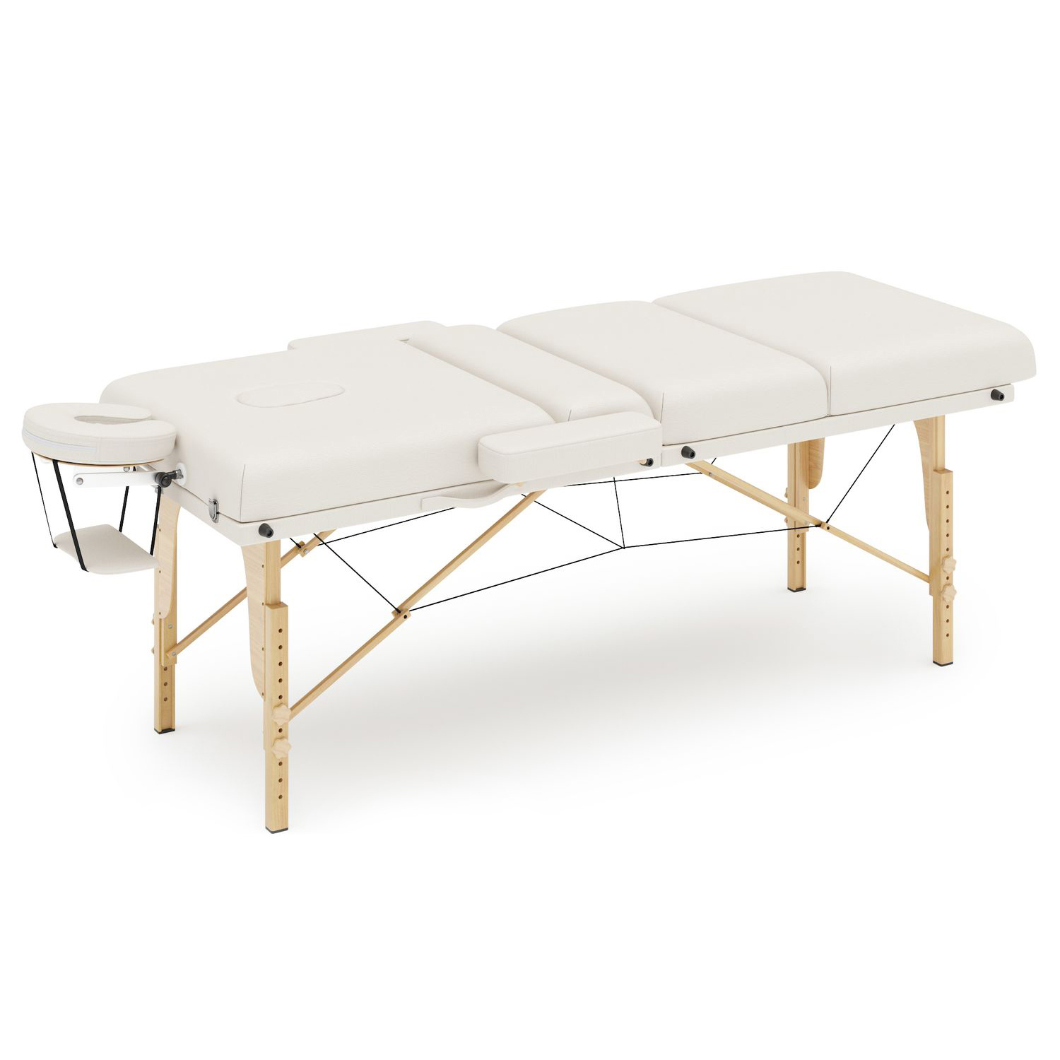 Massageliege 4-Zonen weiss