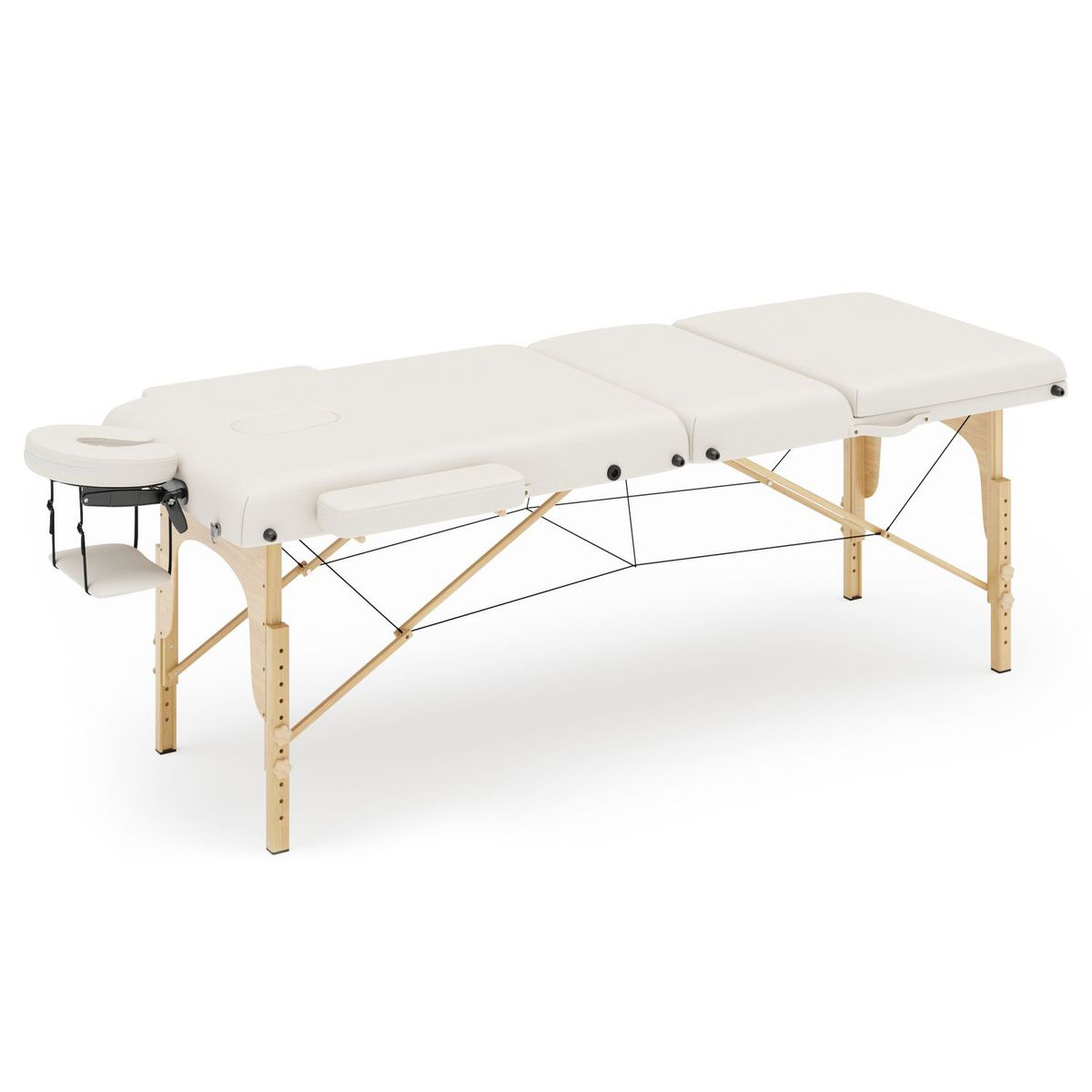 Massageliege Massagetisch 3 Zonen weiss Anzeigebild quadratisch