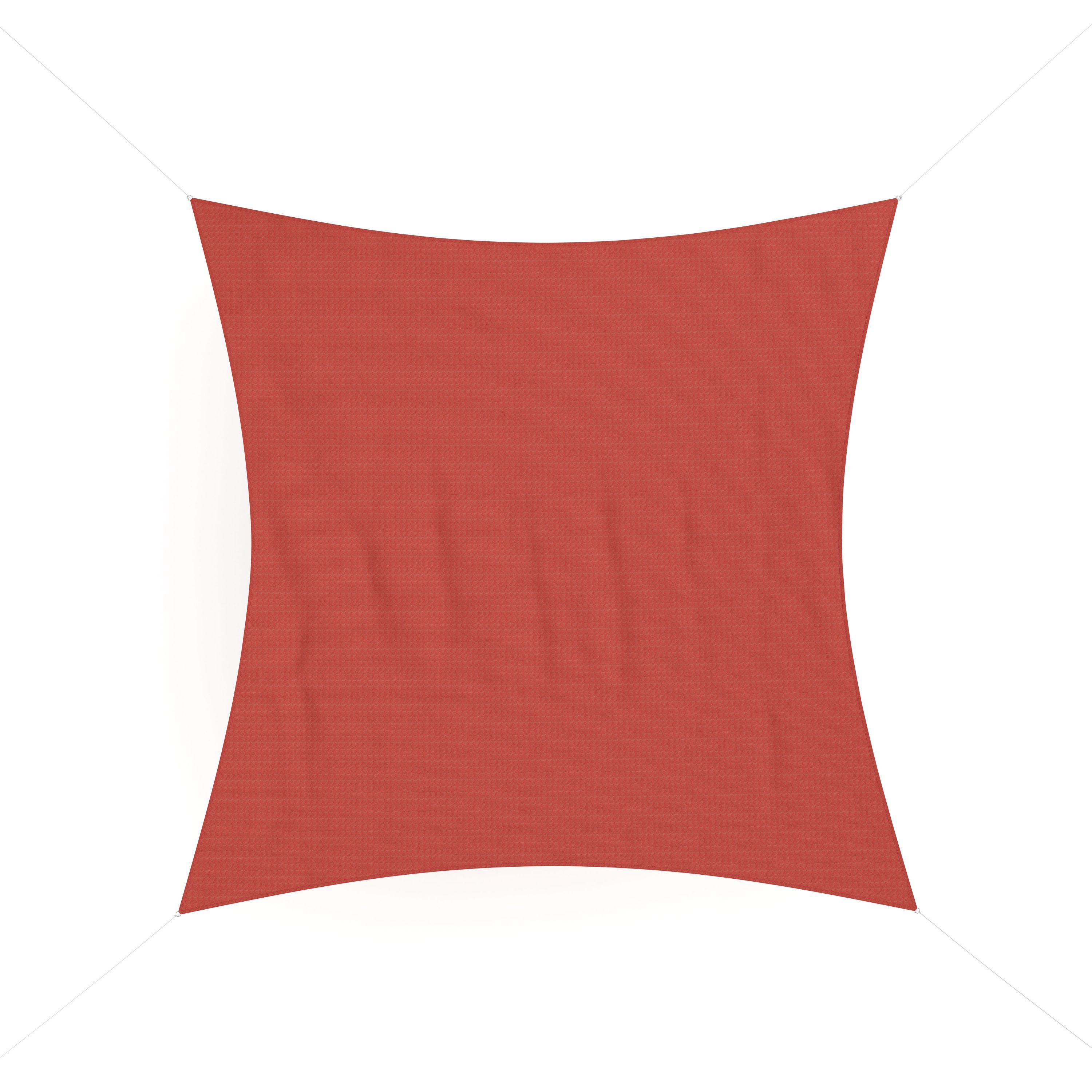 Sonnensegel Quadrat 3.6 x 3.6 m rot