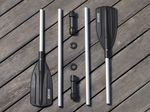 Paddel Set Aluminium schwarz Einzelteile