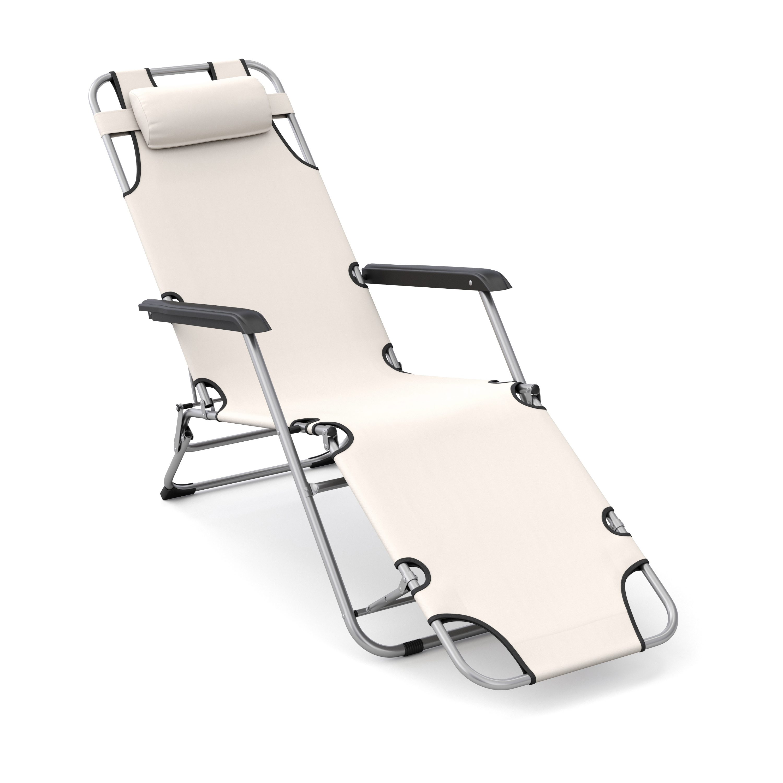 Liegestuhl Campingstuhl beige