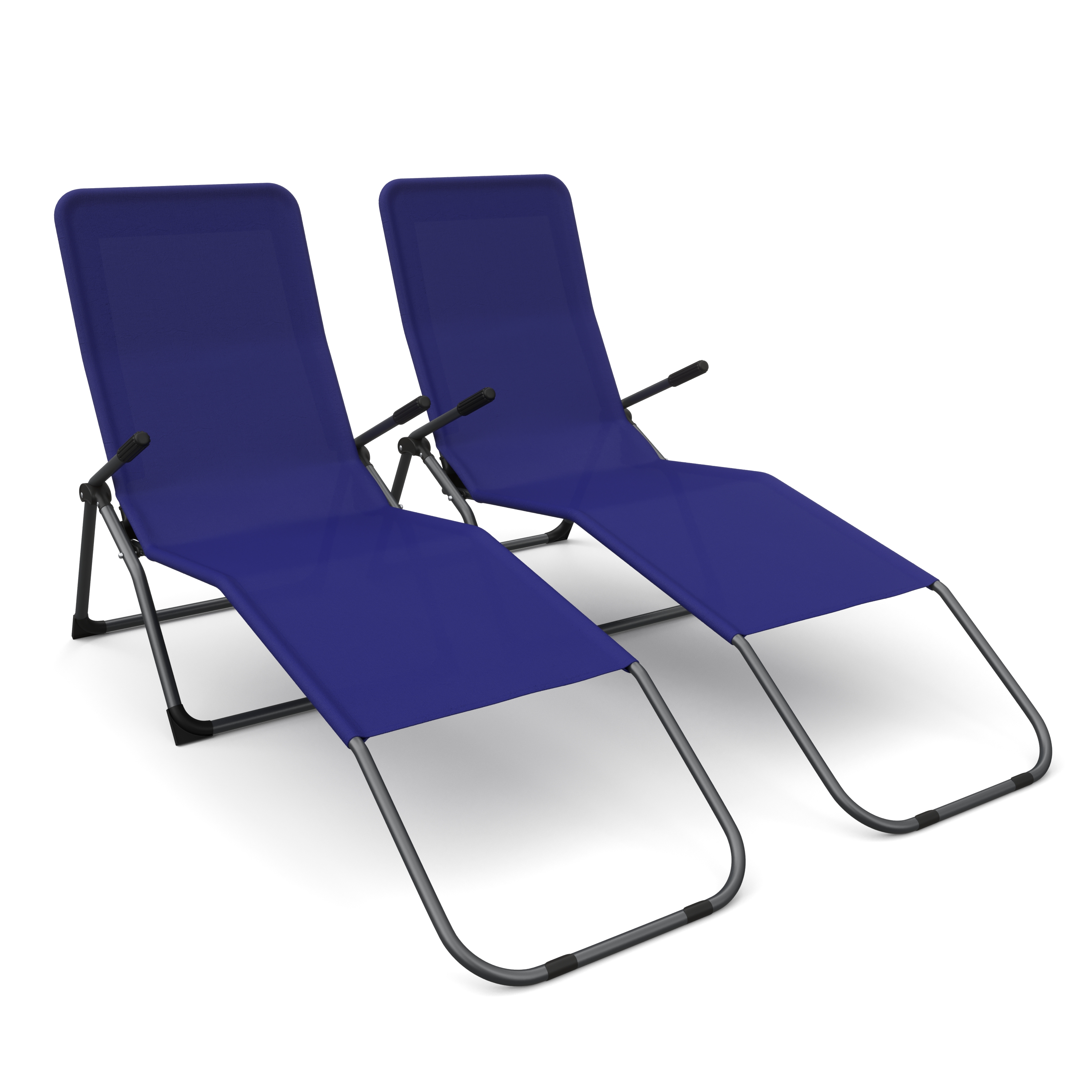 Liegestuhl blau 2er Set
