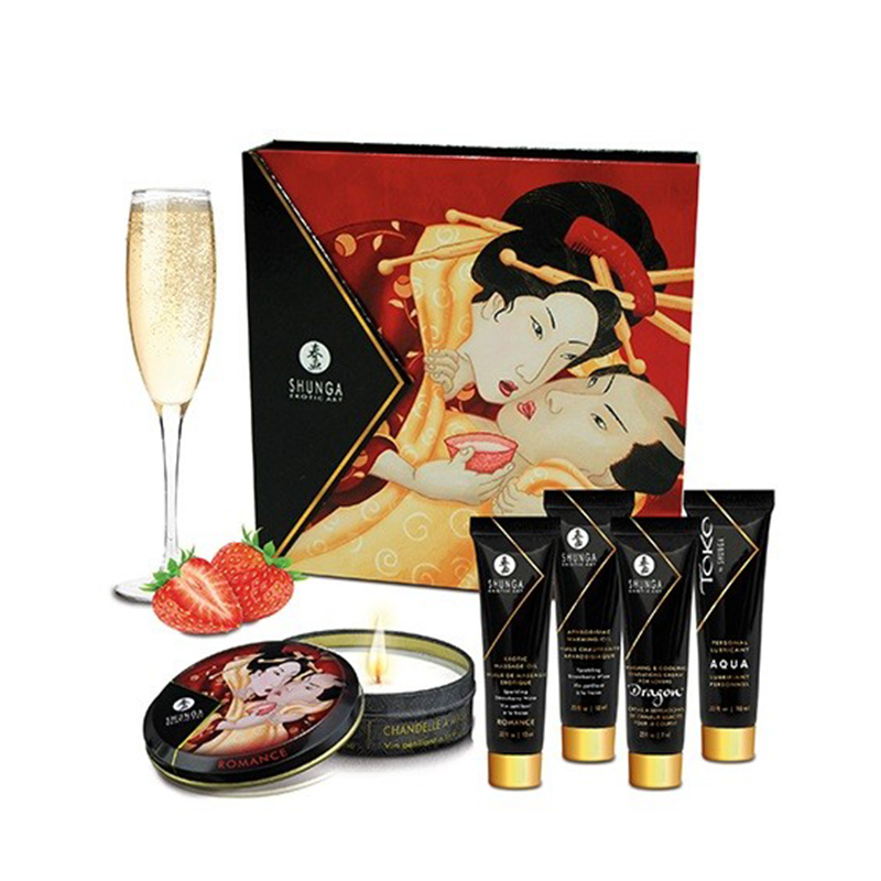 Shunga Massage-Set Strawberry Wine