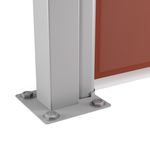Seitenmarkise 180 x 300 cm braun Fuss Nahaufnahme
