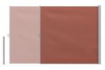 Seitenmarkise 180 x 300 cm braun ausziehbar