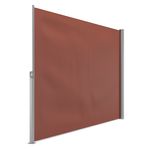 Seitenmarkise 180 x 300 cm braun seitliche Ansicht