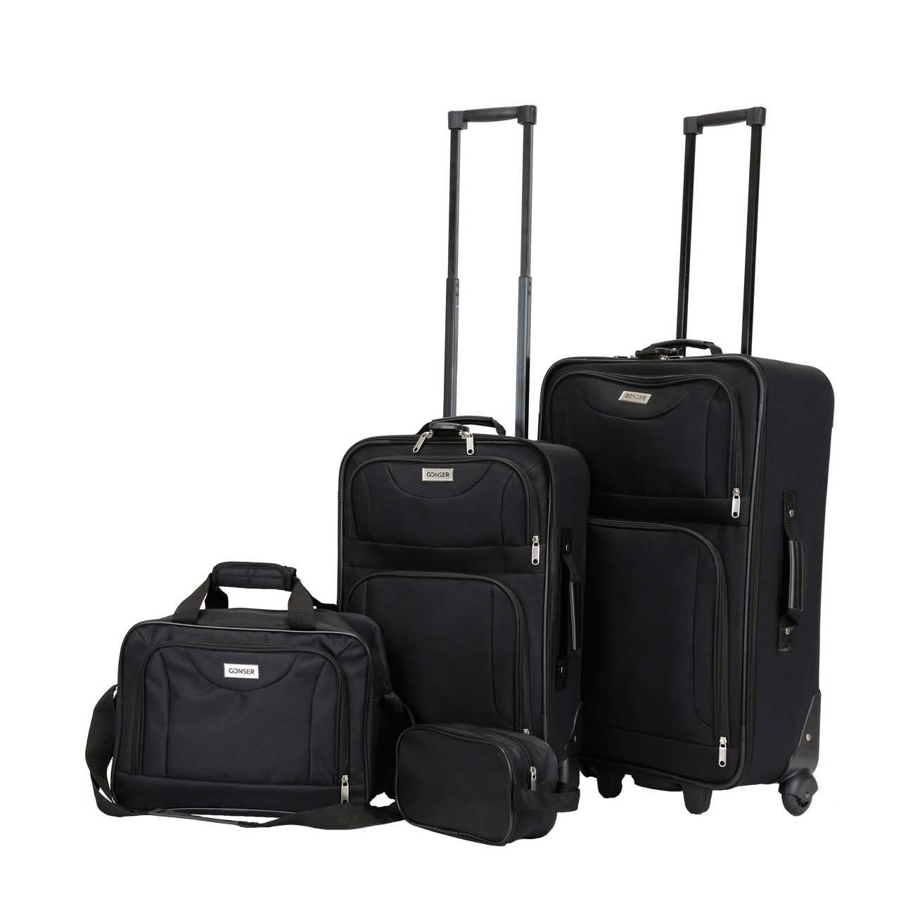 Reisekoffer PACO 4er Set schwarz