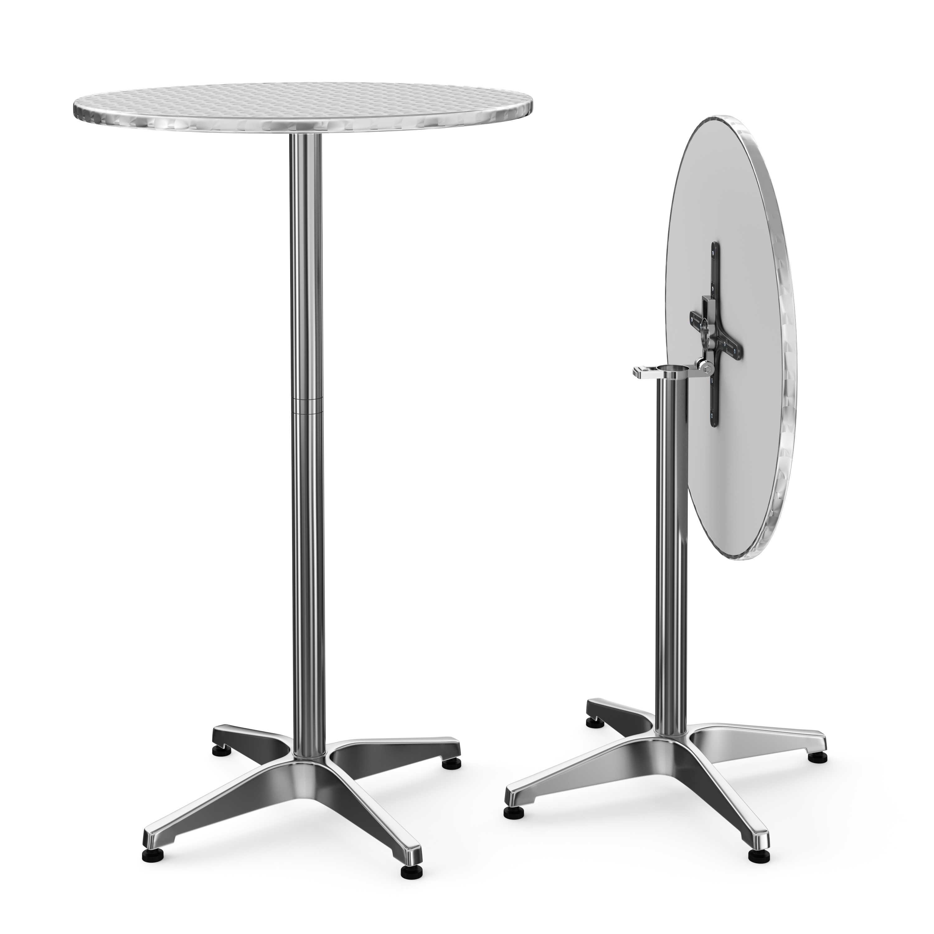Bistrotisch Stehtisch XXL Alu rund 70 x 72-112 cm