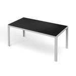 Tisch Polywood 180 x 90 cm anthrazit Vogelperspektive