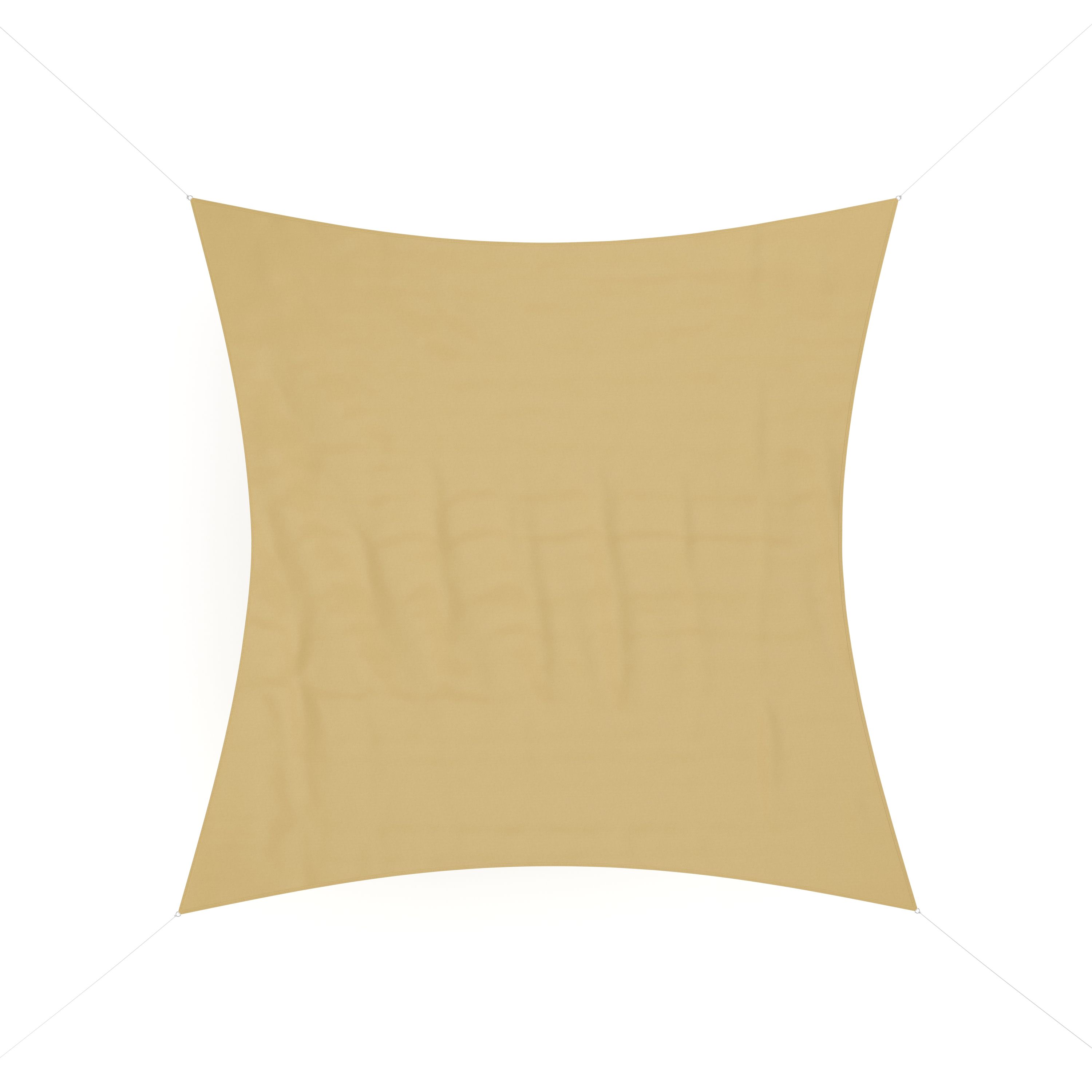 Sonnensegel Polyester Quadrat 3 x 3 m beige