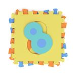 Puzzlematte Spielmatte farbig rausgenommene Zahl