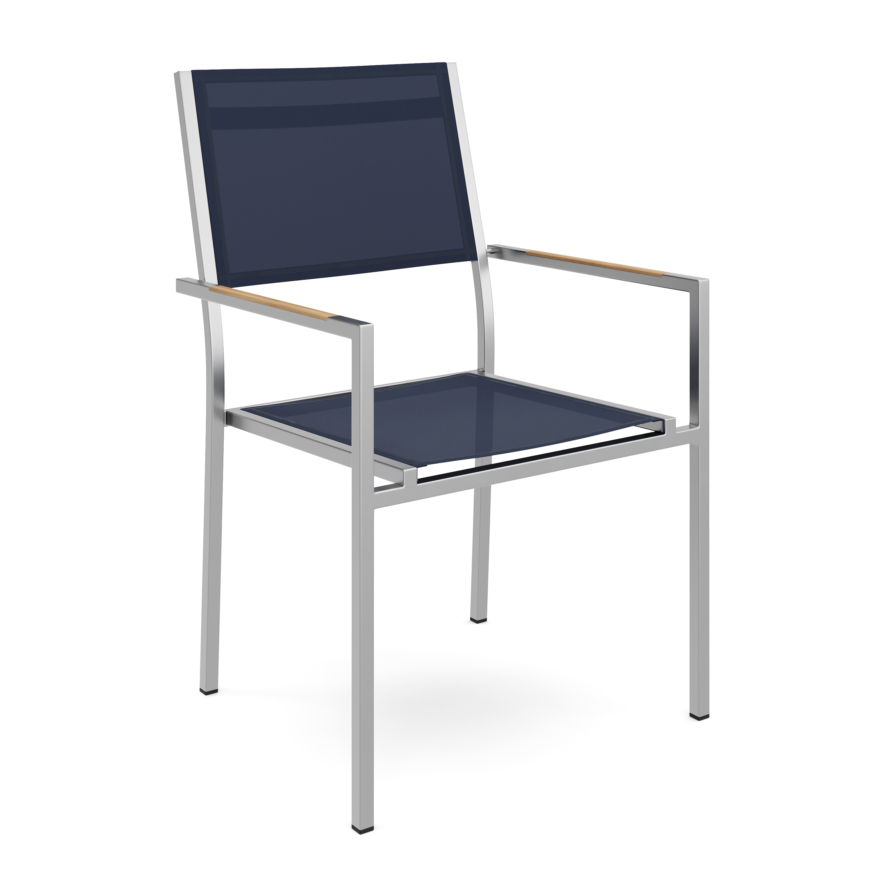 Gartenstuhl ELA TEAK Edelstahl schwarz