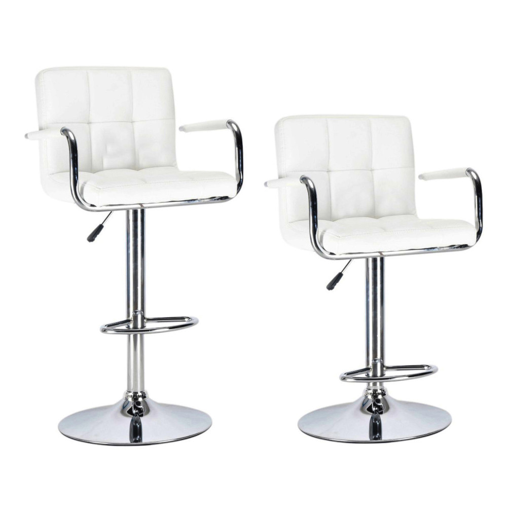 Barhocker LUISA 2er Set weiss