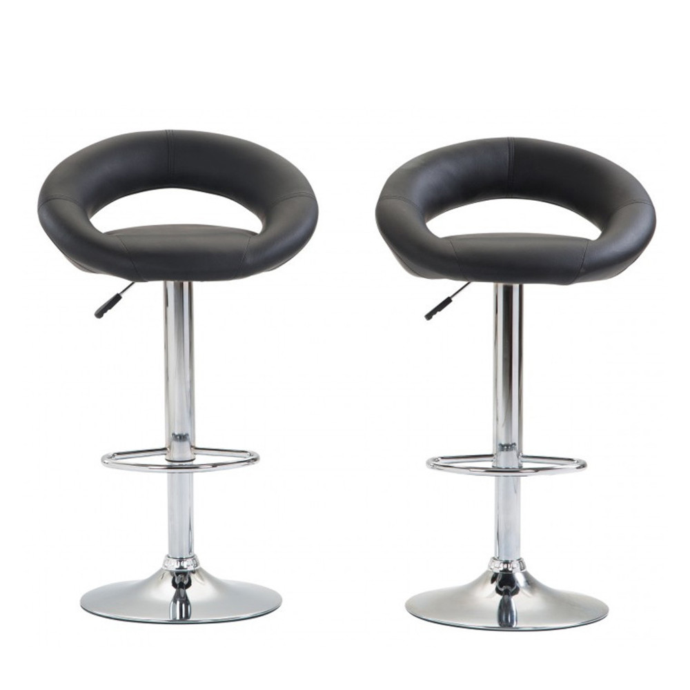Barhocker WANDA 2er Set schwarz