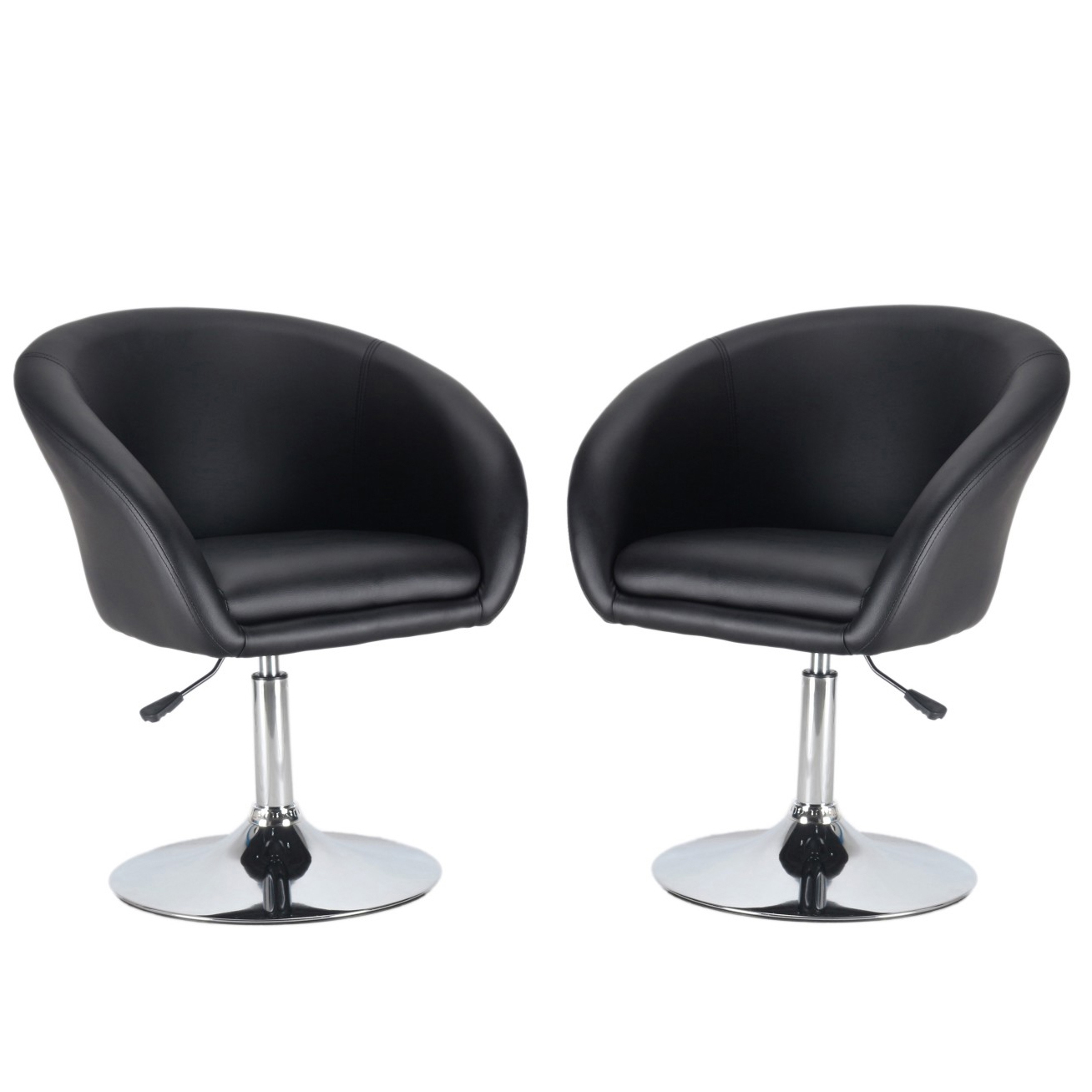 Clubsessel 2er Set schwarz