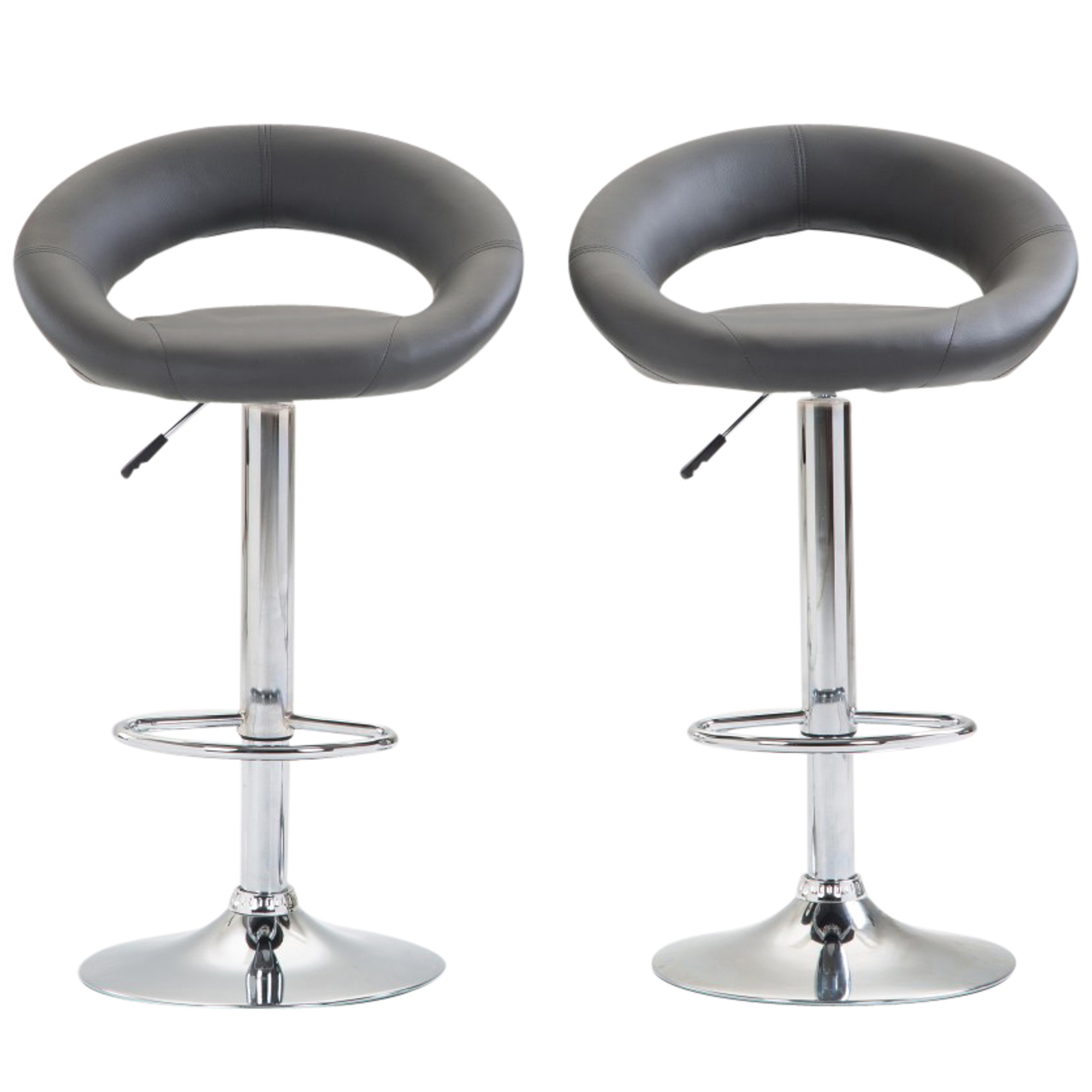 Barhocker WANDA 2er Set anthrazit
