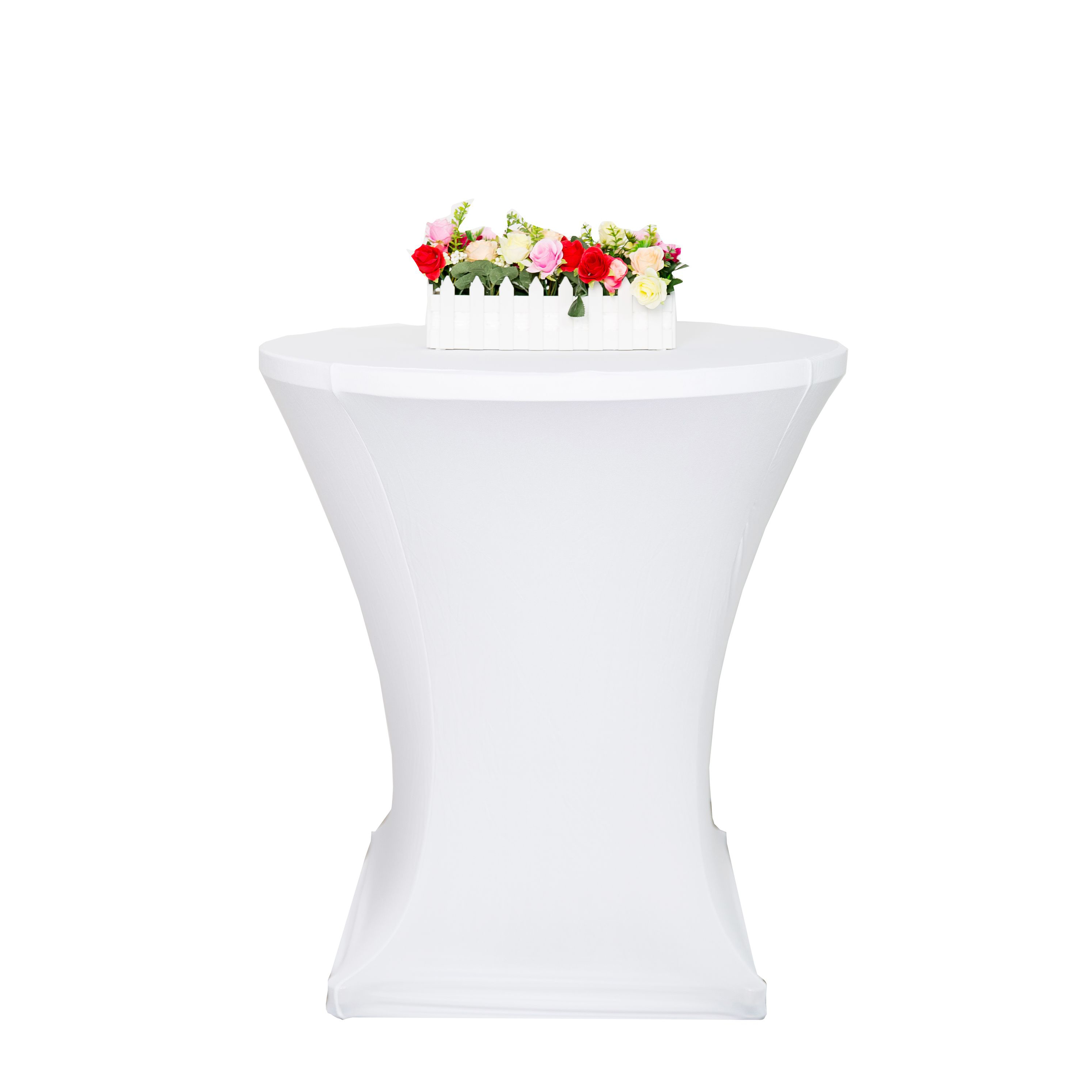 Tischdecke für Bistrotische 60 - 65 cm weiss
