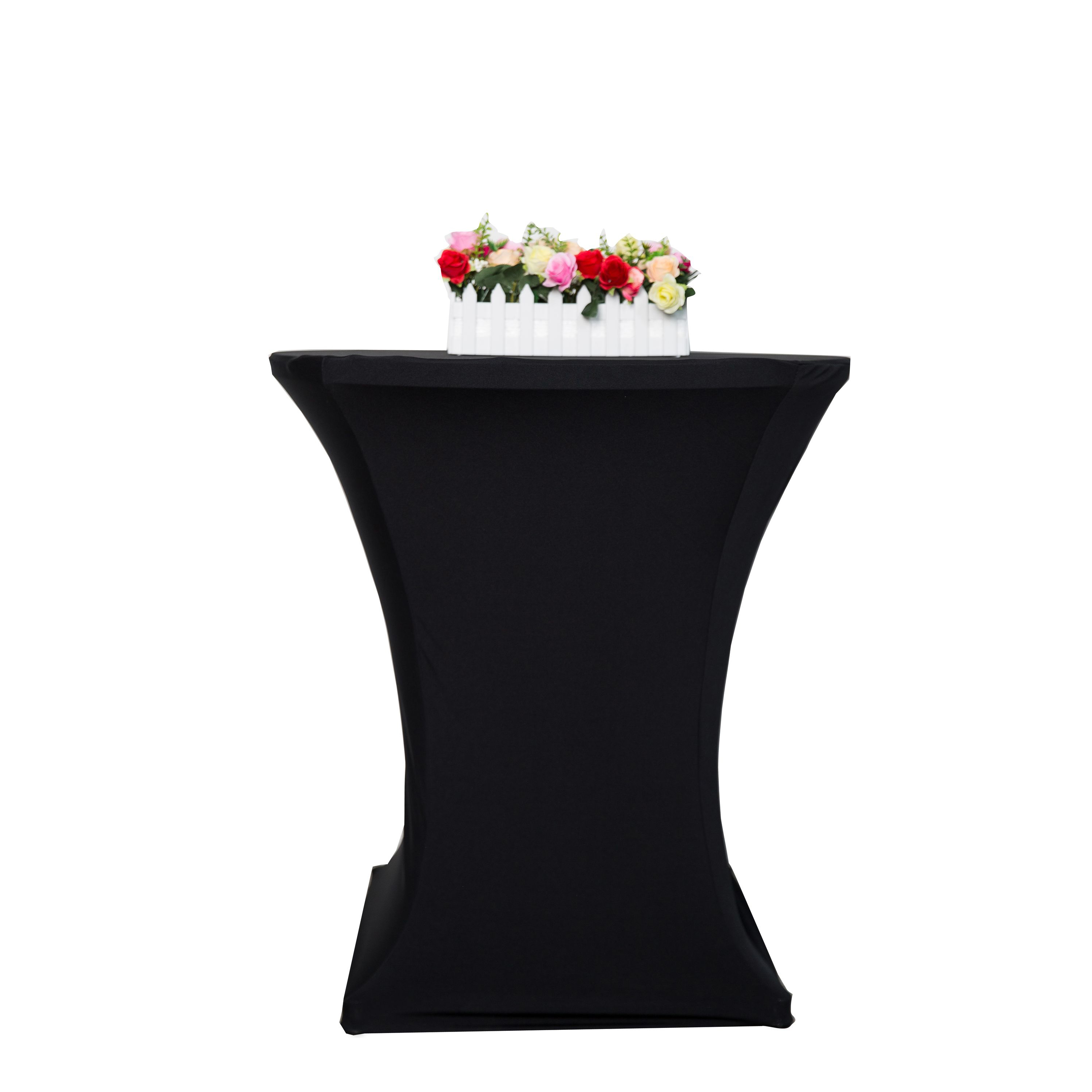Tischdecke für Bistrotische 60 - 65 cm schwarz