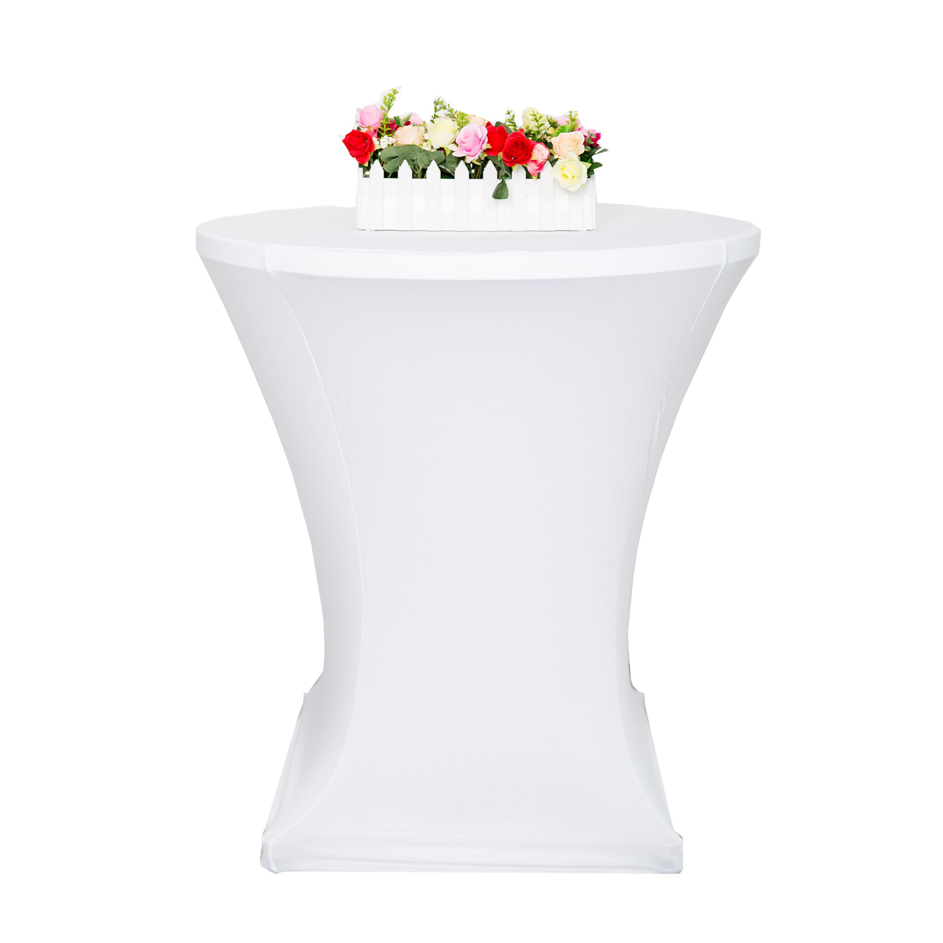 Tischdecke für Bistrotische 70 - 75 cm weiss