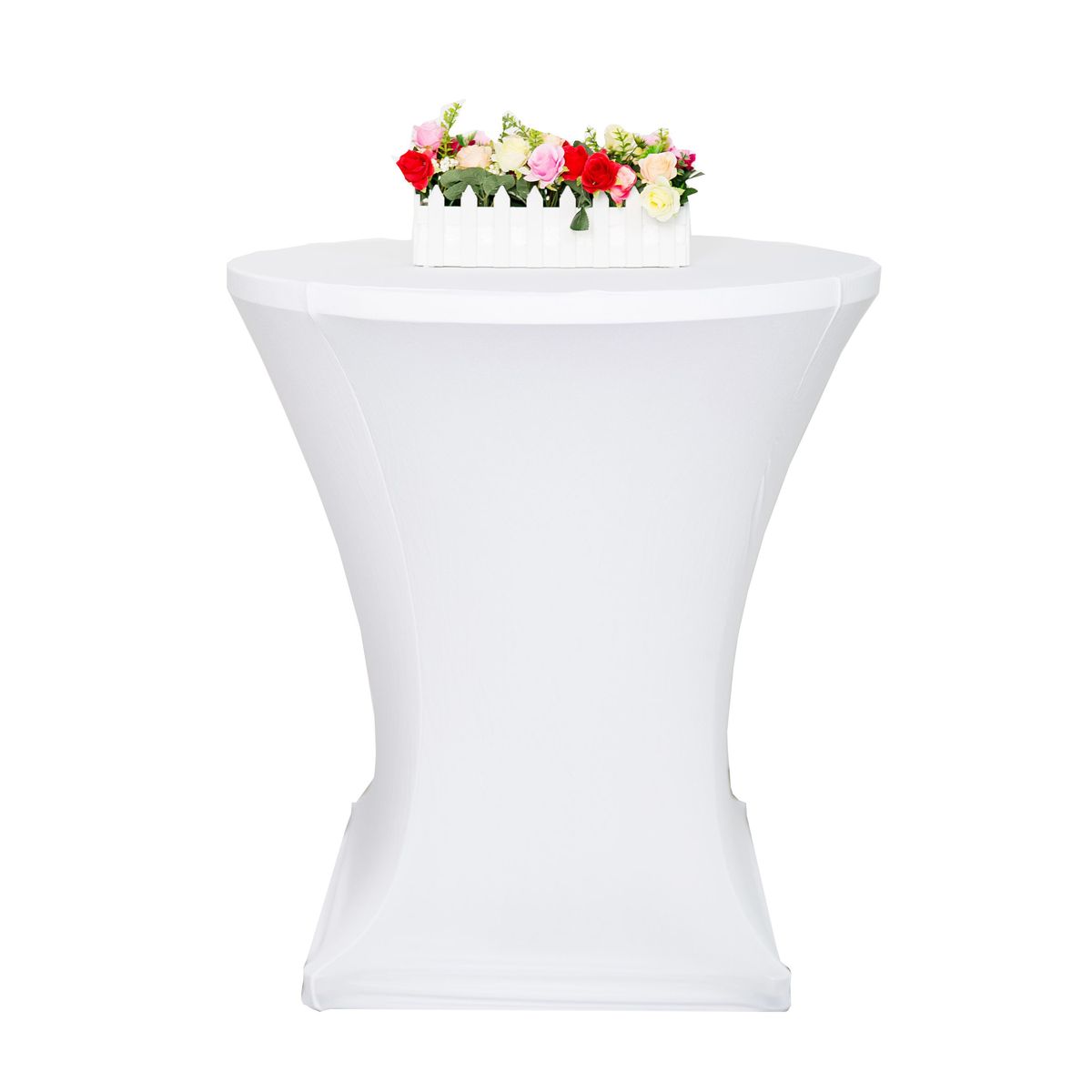 Tischdecke für Bistrotische 70 - 75 cm weiss Anzeigebild