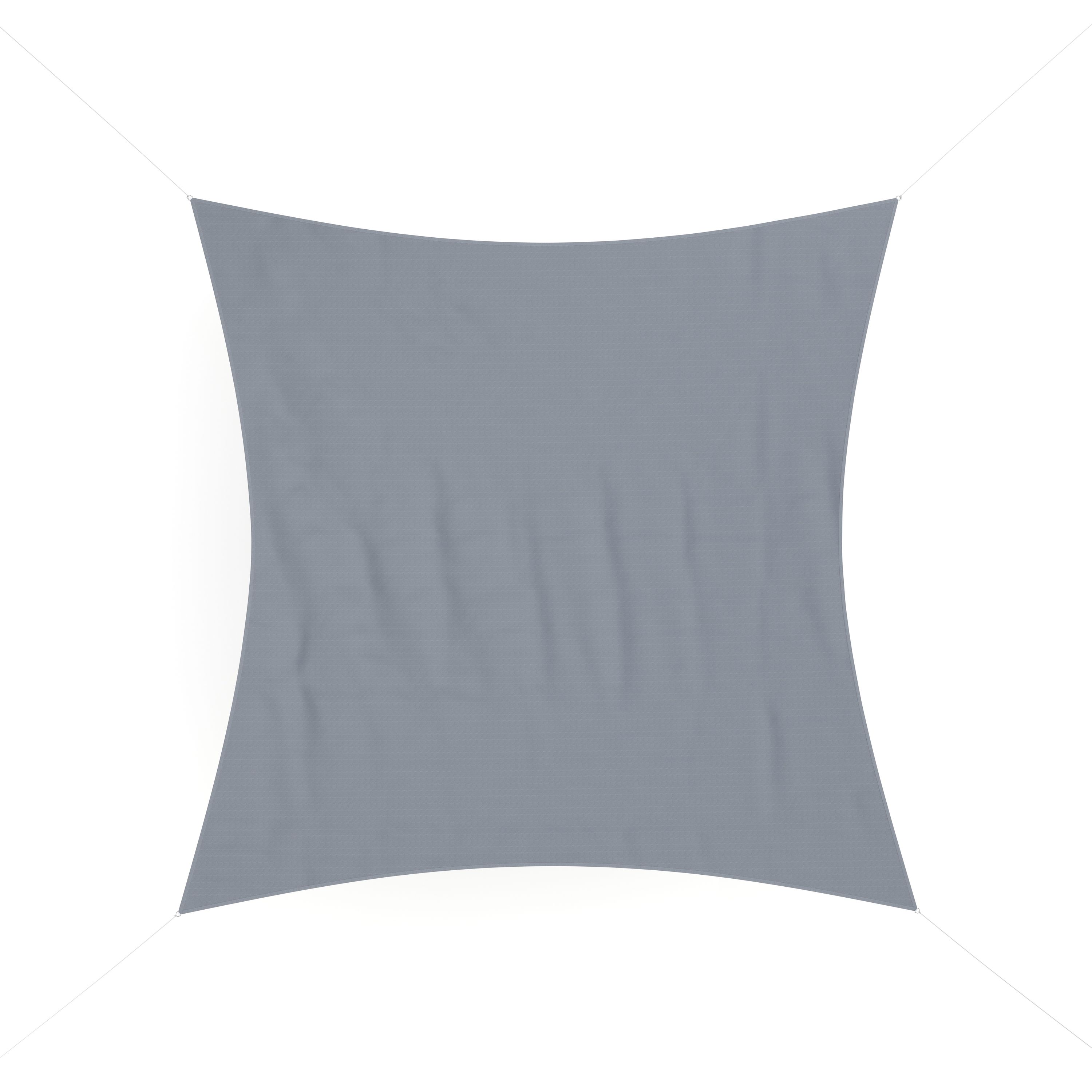 Sonnensegel Quadrat 3 x 3 m grau