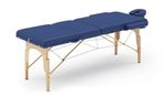 Massageliege Massagetisch 3 Zonen blau Gesammtansicht