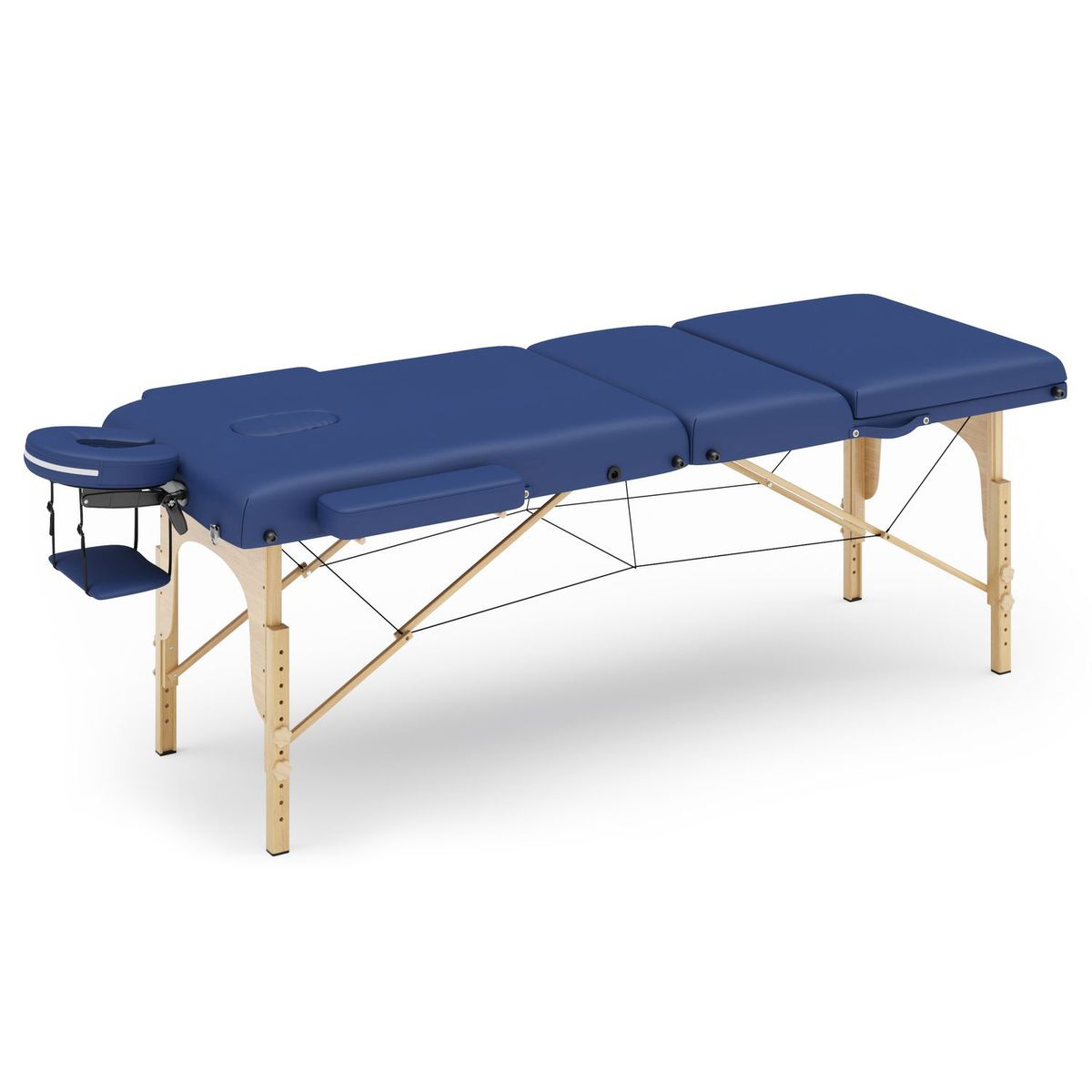 Massageliege Massagetisch 3 Zonen blau Anzeigebild quadratisch