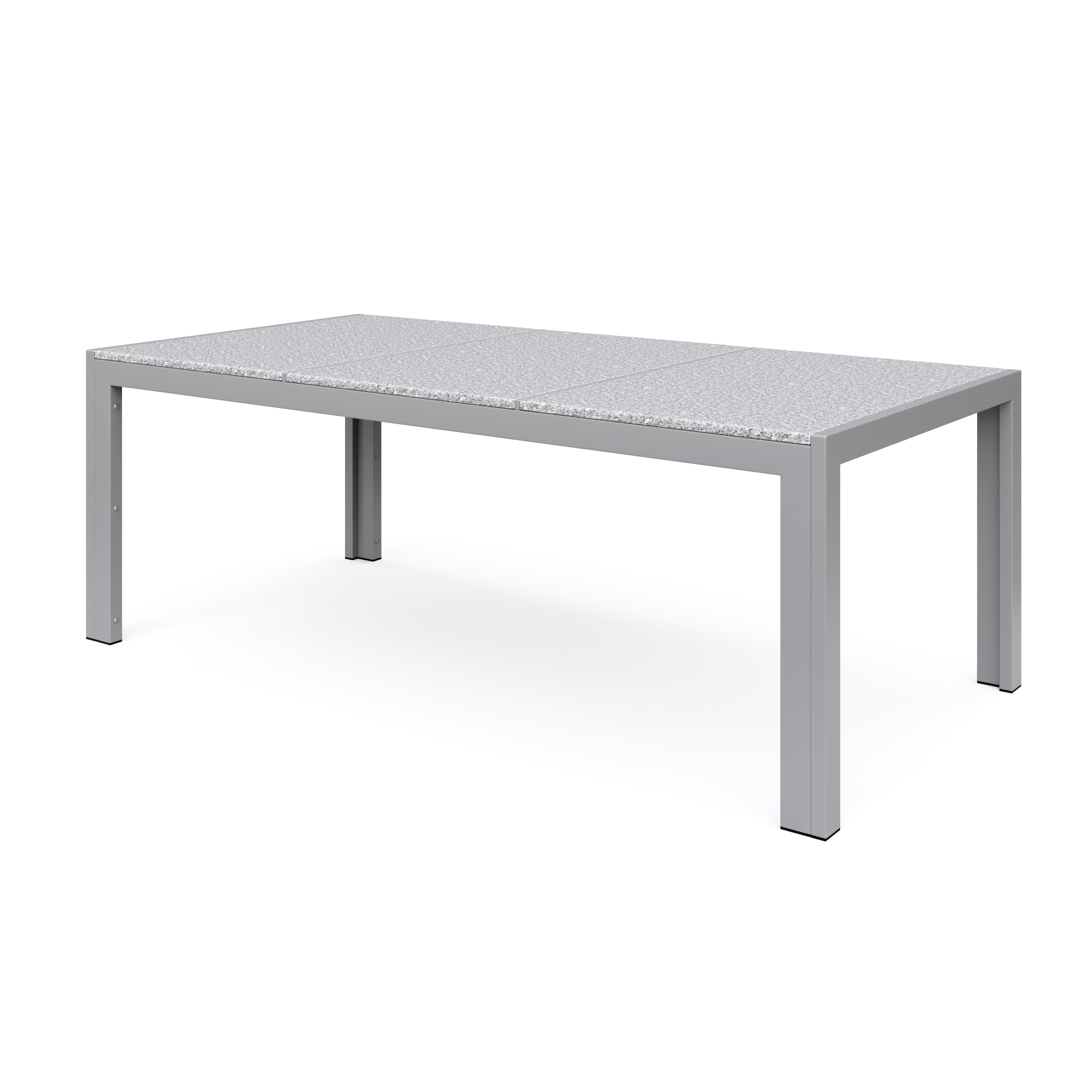 Granittisch 190 x 95 x 75 cm grau