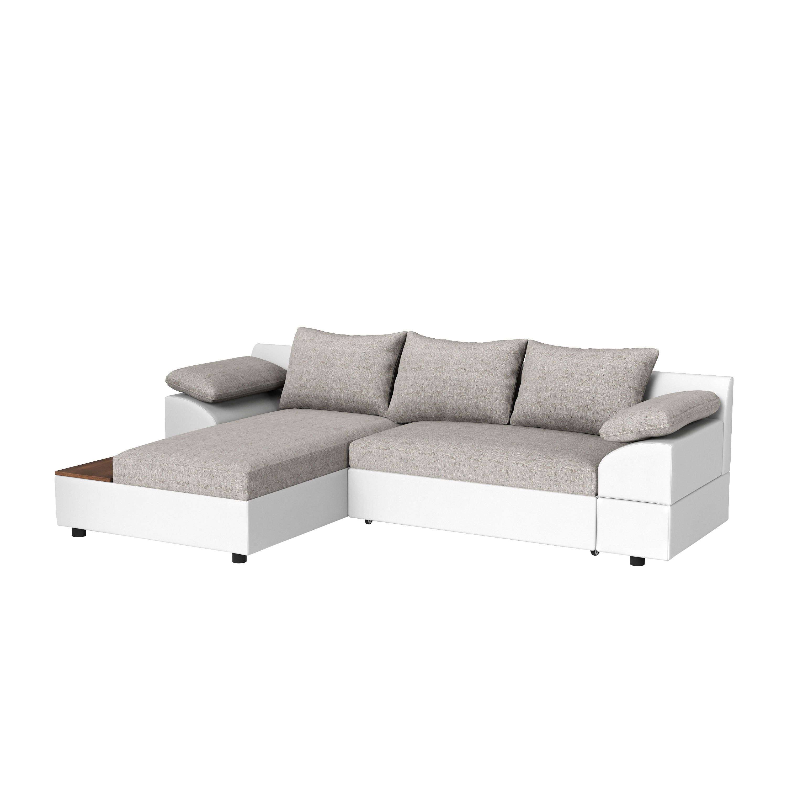 Ecksofa mit Schlaffunktion NALA links weiss