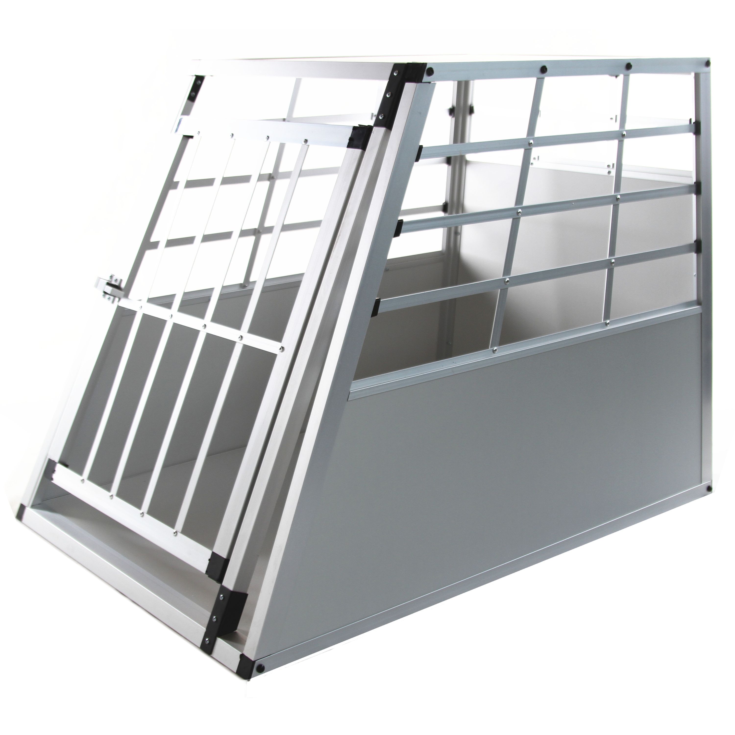 Hundebox Alu M grau