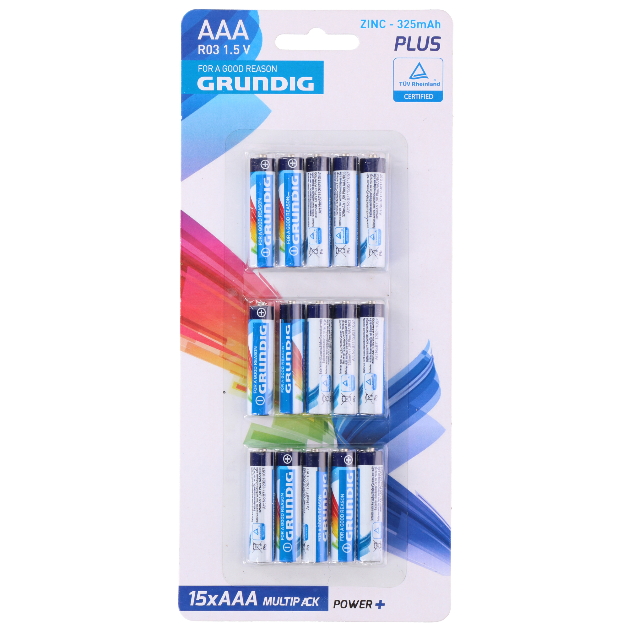 Batterie AAA GRUNDIG Power Plus 15 Stk.