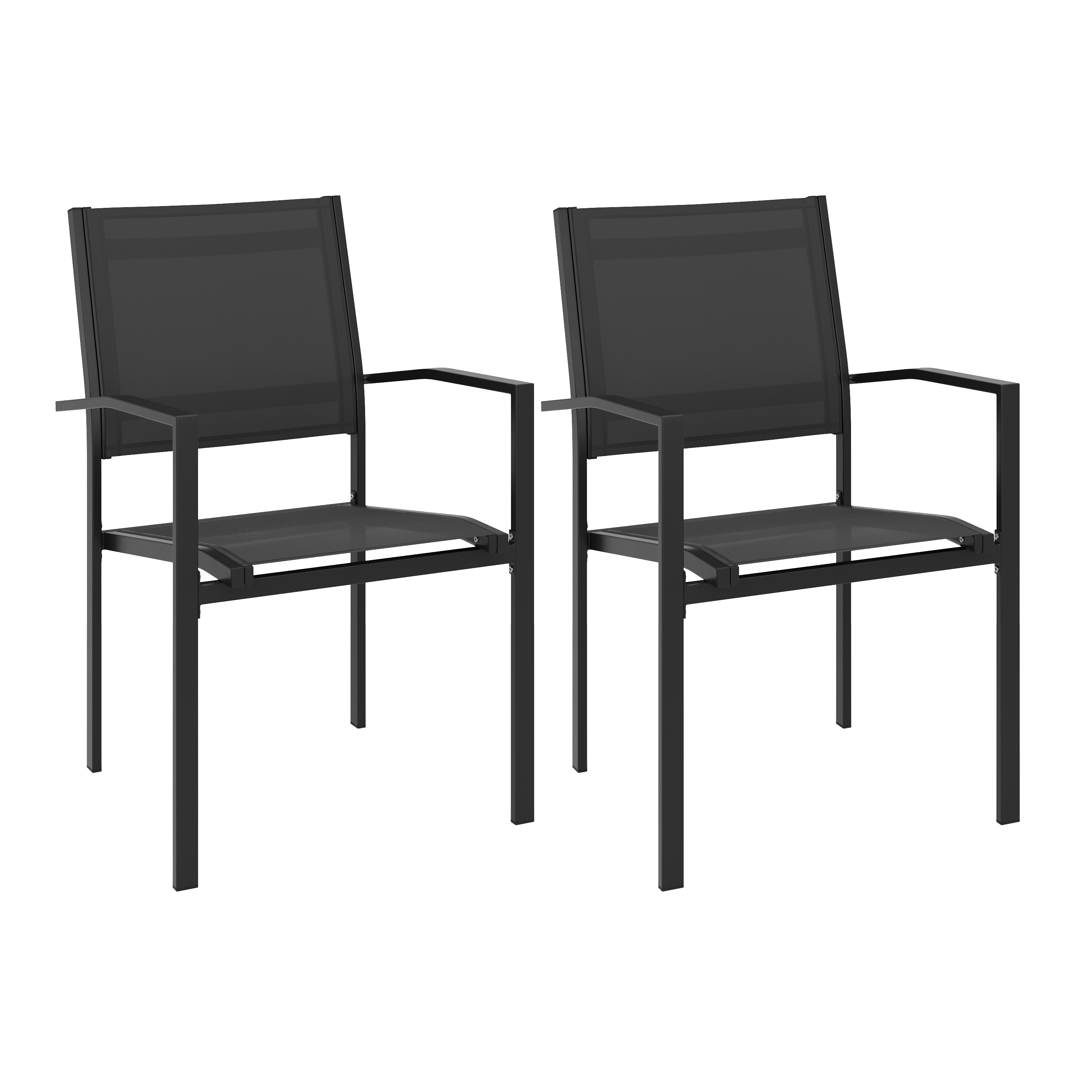 Gartenstuhl ZIA 2er Set schwarz