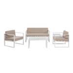Gartenmöbel Set NOVO beige Frontalansicht
