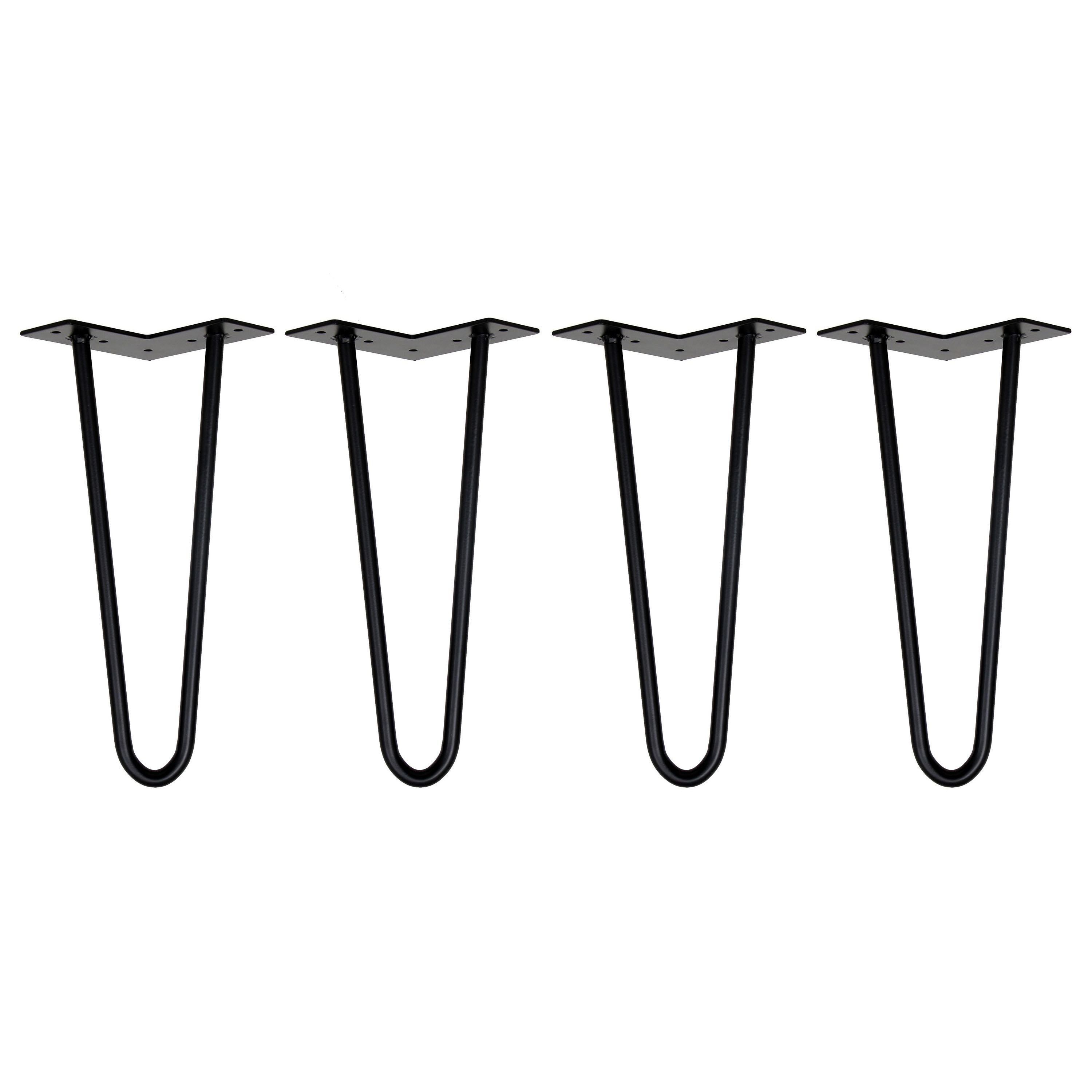 Tischbeine Hairpin 30 cm schwarz 4er Set