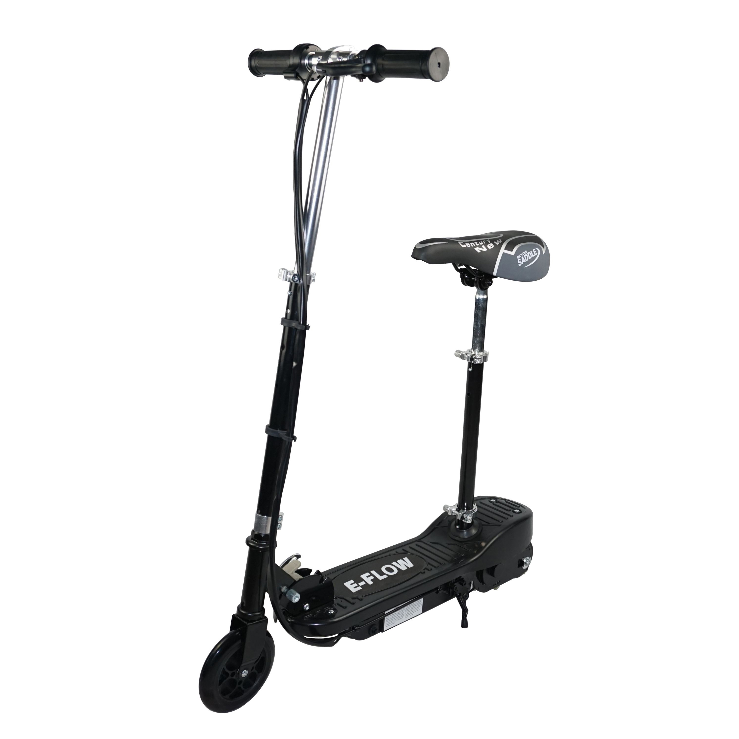 E-Scooter schwarz mit Sitz