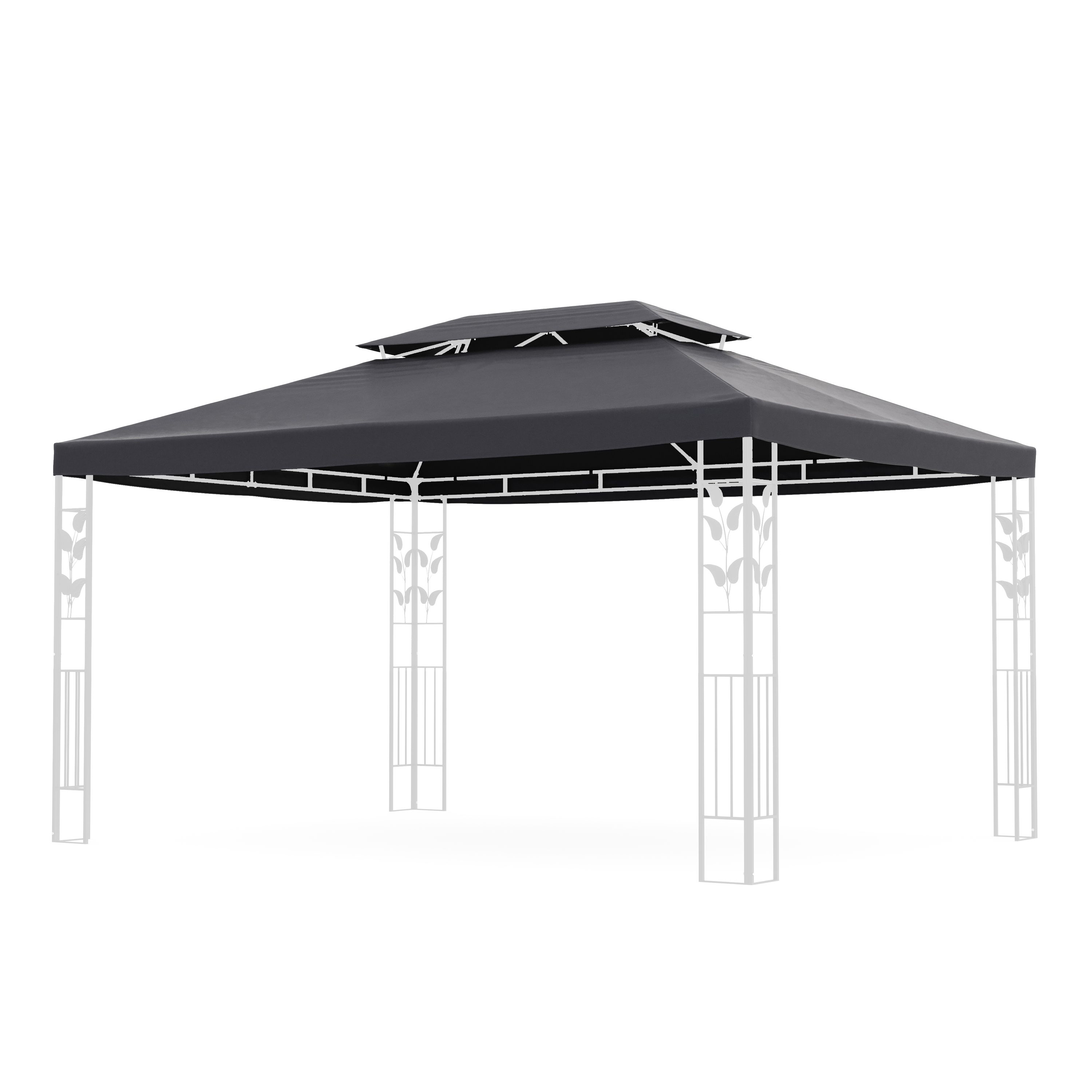 Dach Gartenpavillon ZEN 4 x 3 m anthrazit