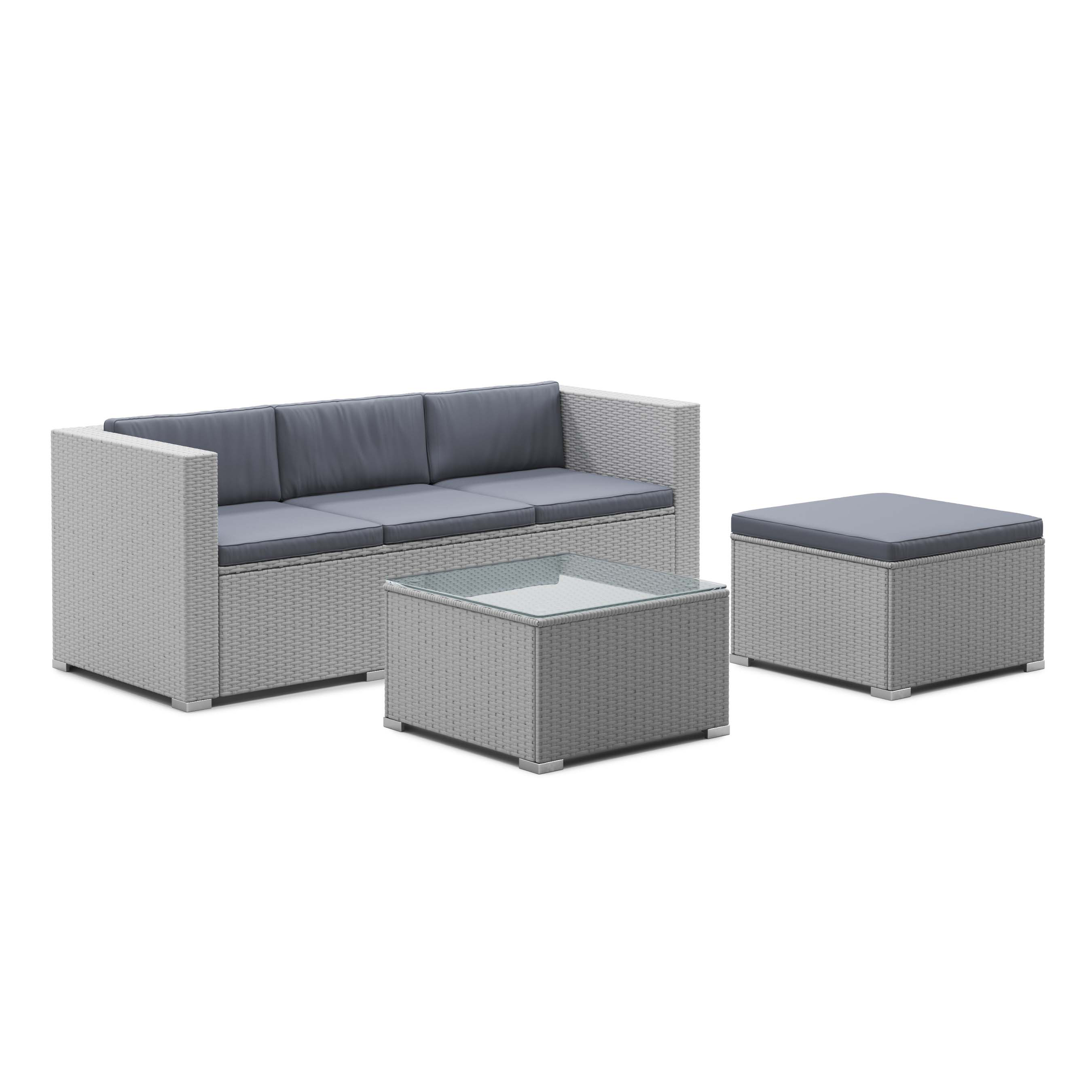 Kissenbezug für Rattanlounge NIZZA anthrazit
