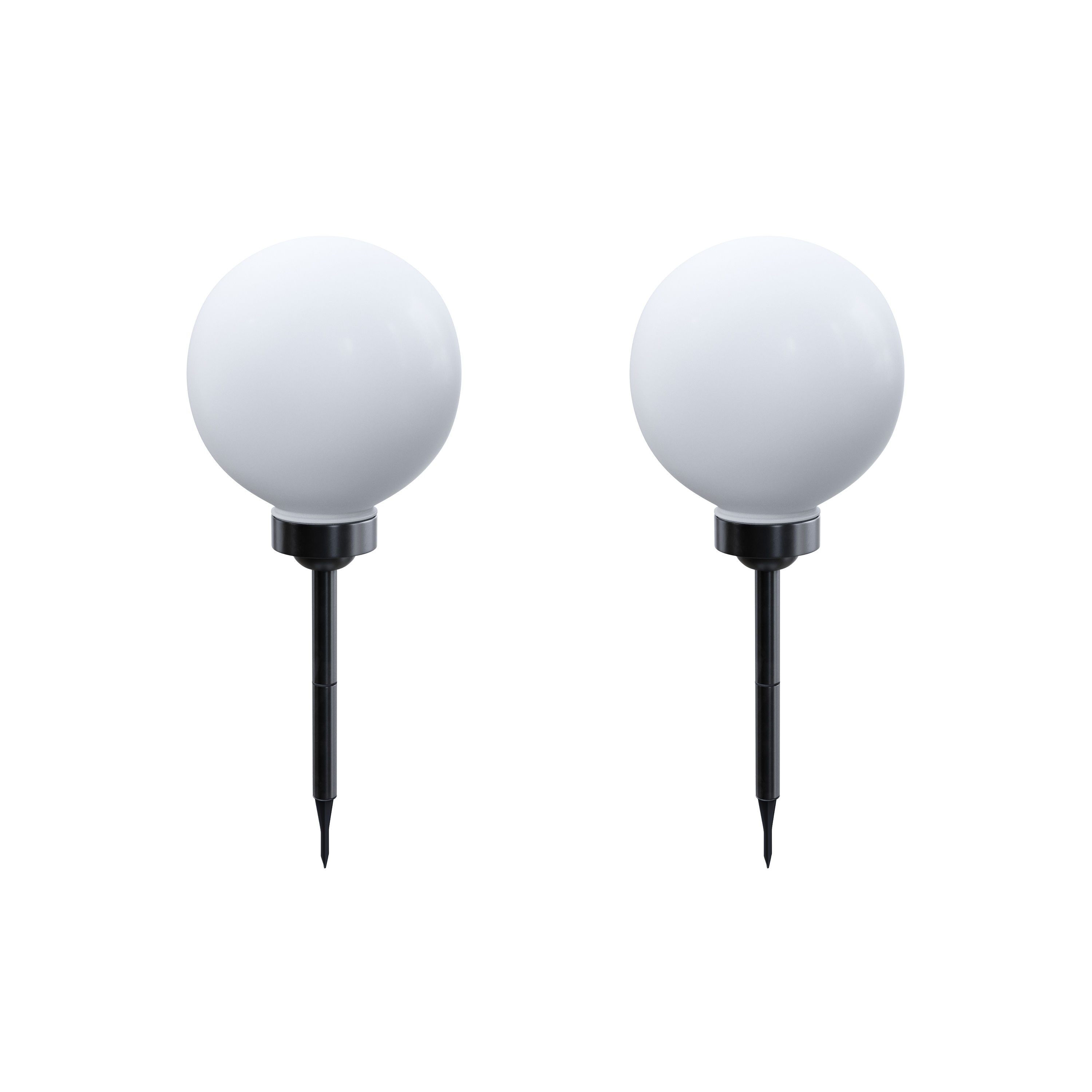 LED Solarlampe rund 30 cm 2er Set
